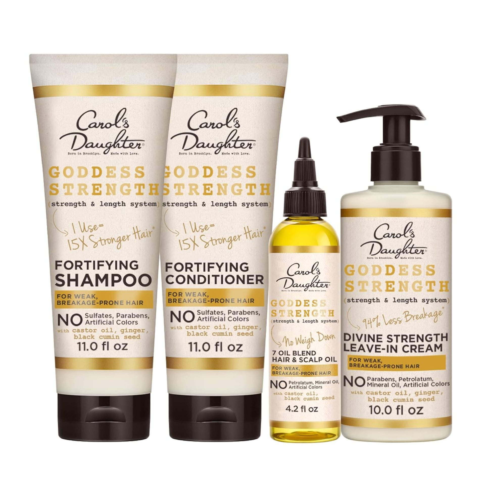 Carol’s Daughter X Coco Gauff Goddess Strong Bundle: Hair Care Kit with Shampoo, Conditioner, Leave-In Treatment and Scalp Oil, 4 Items Carol’s Daughter X Coco Gauff Goddess Strong Bundle: Hair Care Kit with Shampoo, Conditioner, Leave-In Treatment and Scalp Oil, 4 Items