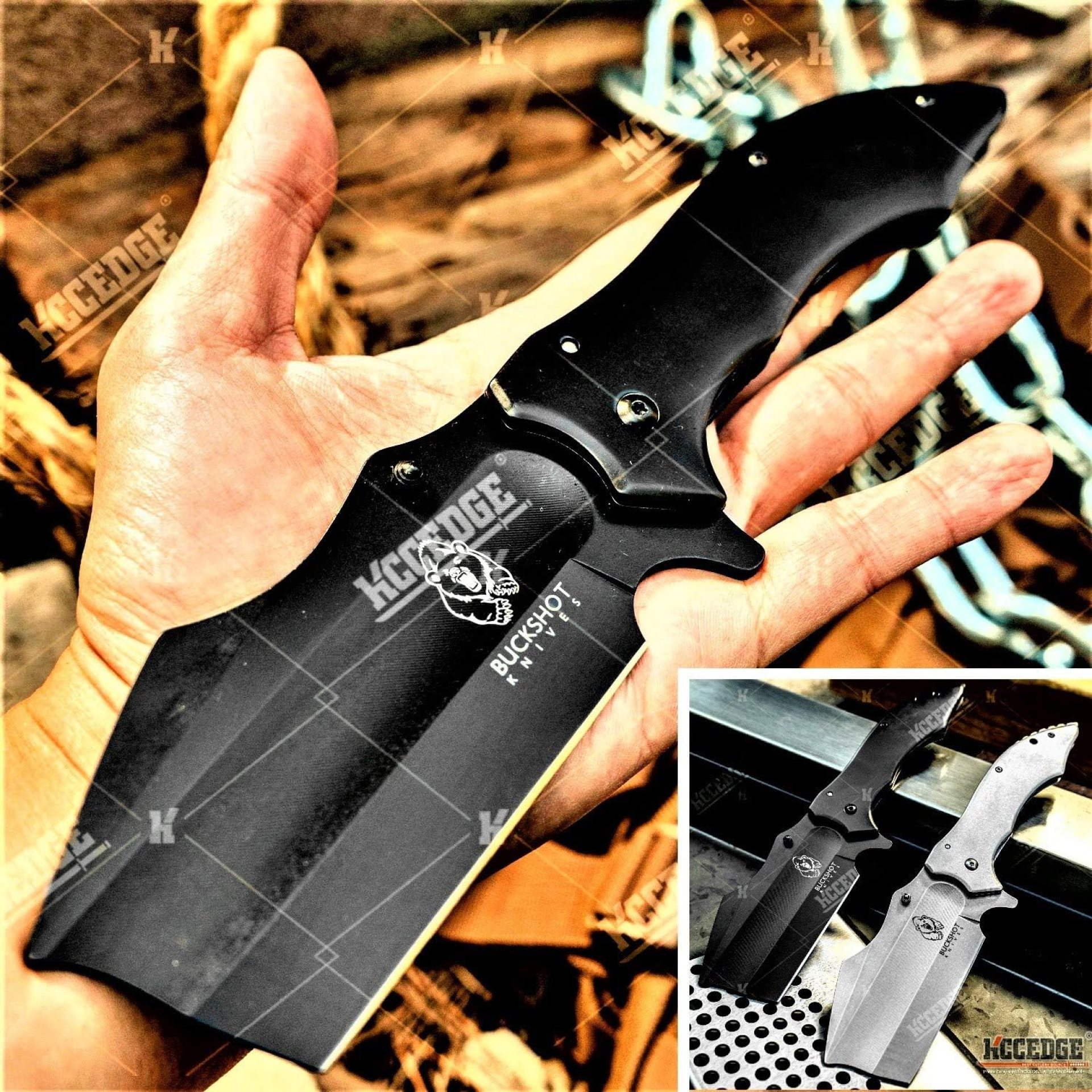 KCCEDGE BEST CUTLERY SOURCE Pocket Knife Camping Accessories Camping Gear Survival Kit Survival Gear Razor Sharp Safety Knife Cleaver Tactical Knife 77008 KCCEDGE BEST CUTLERY SOURCE Pocket Knife Camping Accessories Camping Gear Survival Kit Survival Gear Razor Sharp Safety Knife Cleaver Tactical Knife 77008