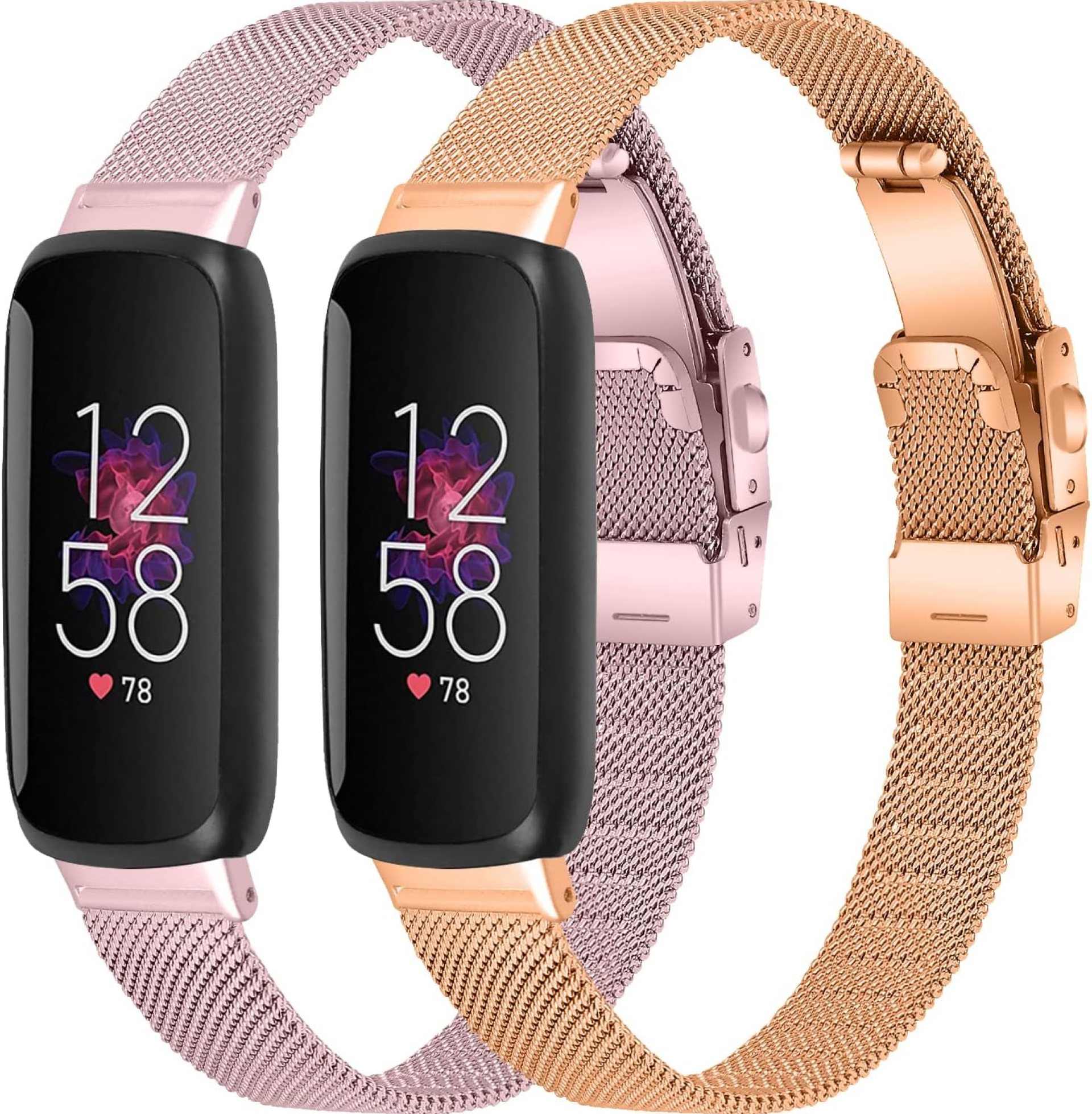 FitTurn 2PACK Slim Band Compatible with Fitbit inspire 3 SmartWatch, Mesh Stainless Steel Adjustable Watchband Wristbands Bracelet Watch Band for Fitbit inspire 3 Health & Fitness Tracker FitTurn 2PACK Slim Band Compatible with Fitbit inspire 3 SmartWatch, Mesh Stainless Steel Adjustable Watchband Wristbands Bracelet Watch Band for Fitbit inspire 3 Health & Fitness Tracker