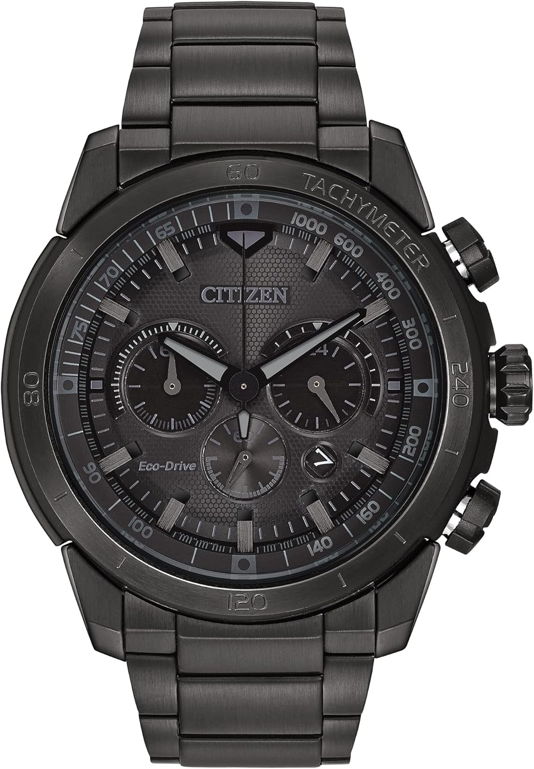 Citizen Men’s Eco-Drive Weekender Ecosphere Chronograph Watch in IP Stainless Steel, Black Dial (Model: CA4184-81E) Citizen Men’s Eco-Drive Weekender Ecosphere Chronograph Watch in IP Stainless Steel, Black Dial (Model: CA4184-81E)
