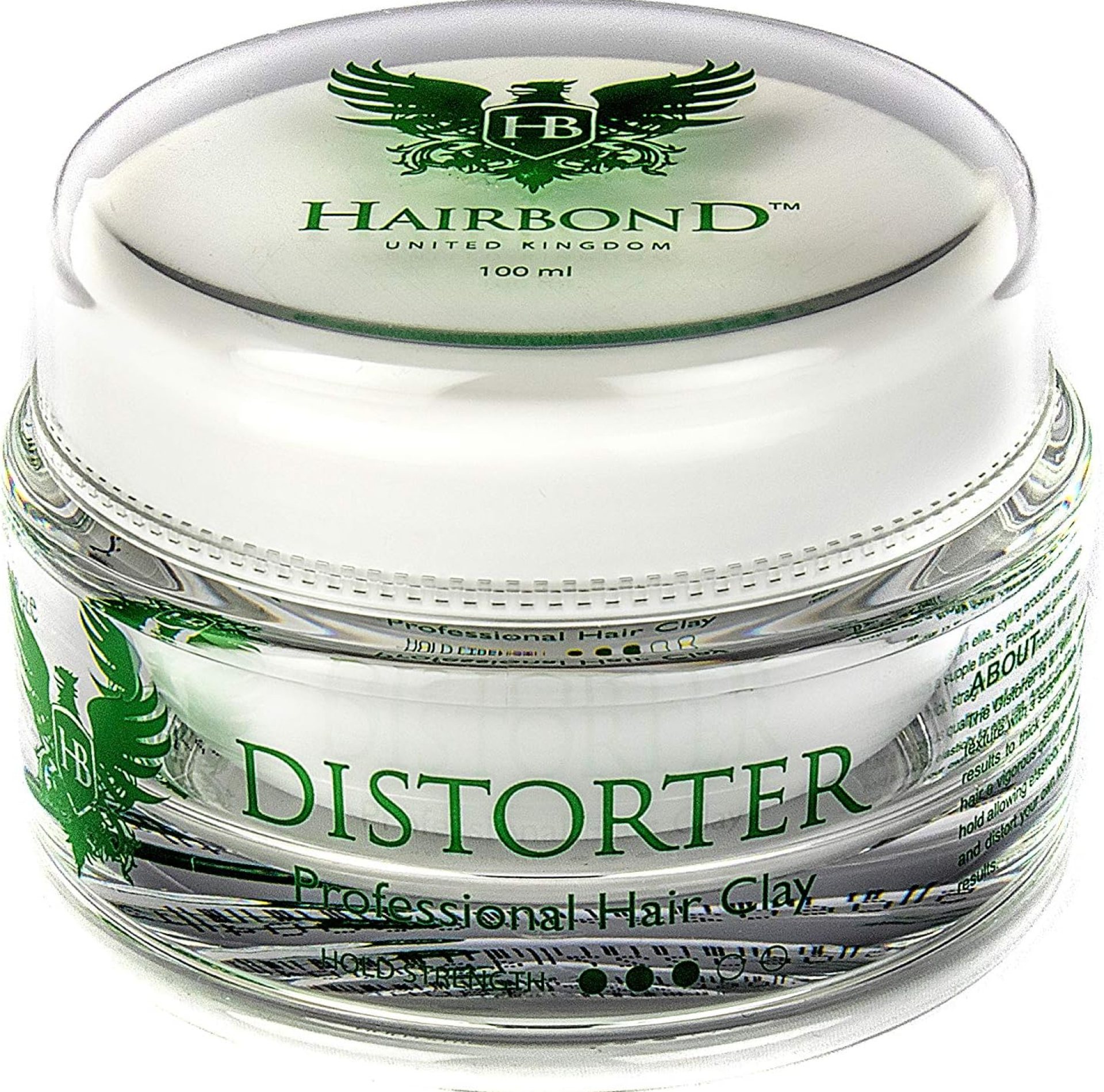 Hairbond United Kingdom Distorter Professional Hair Clay (3.4oz) mens premium hair wax MEDIUM HOLD, MAXIMUM TEXTURE and MATTE FINISH Hairbond United Kingdom Distorter Professional Hair Clay (3.4oz) mens premium hair wax MEDIUM HOLD, MAXIMUM TEXTURE and MATTE FINISH