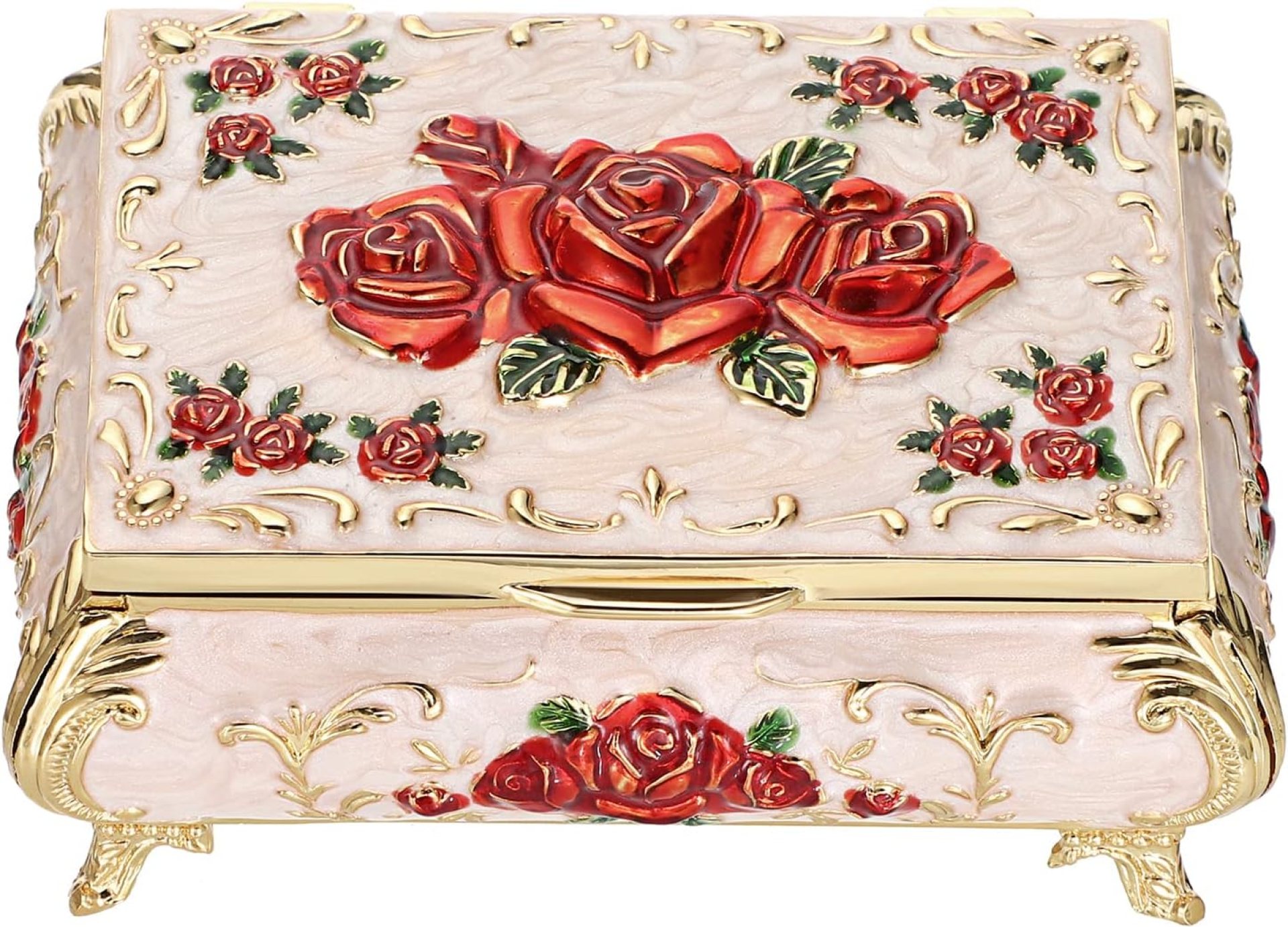 Hipiwe Vintage Metal Jewelry Box Small Treasure Chest Case Trinket Organizer Earrings Necklace Bracelet Storage Box Ring Box Holder Keepsake Box for Women Girls Hipiwe Vintage Metal Jewelry Box Small Treasure Chest Case Trinket Organizer Earrings Necklace Bracelet Storage Box Ring Box Holder Keepsake Box for Women Girls