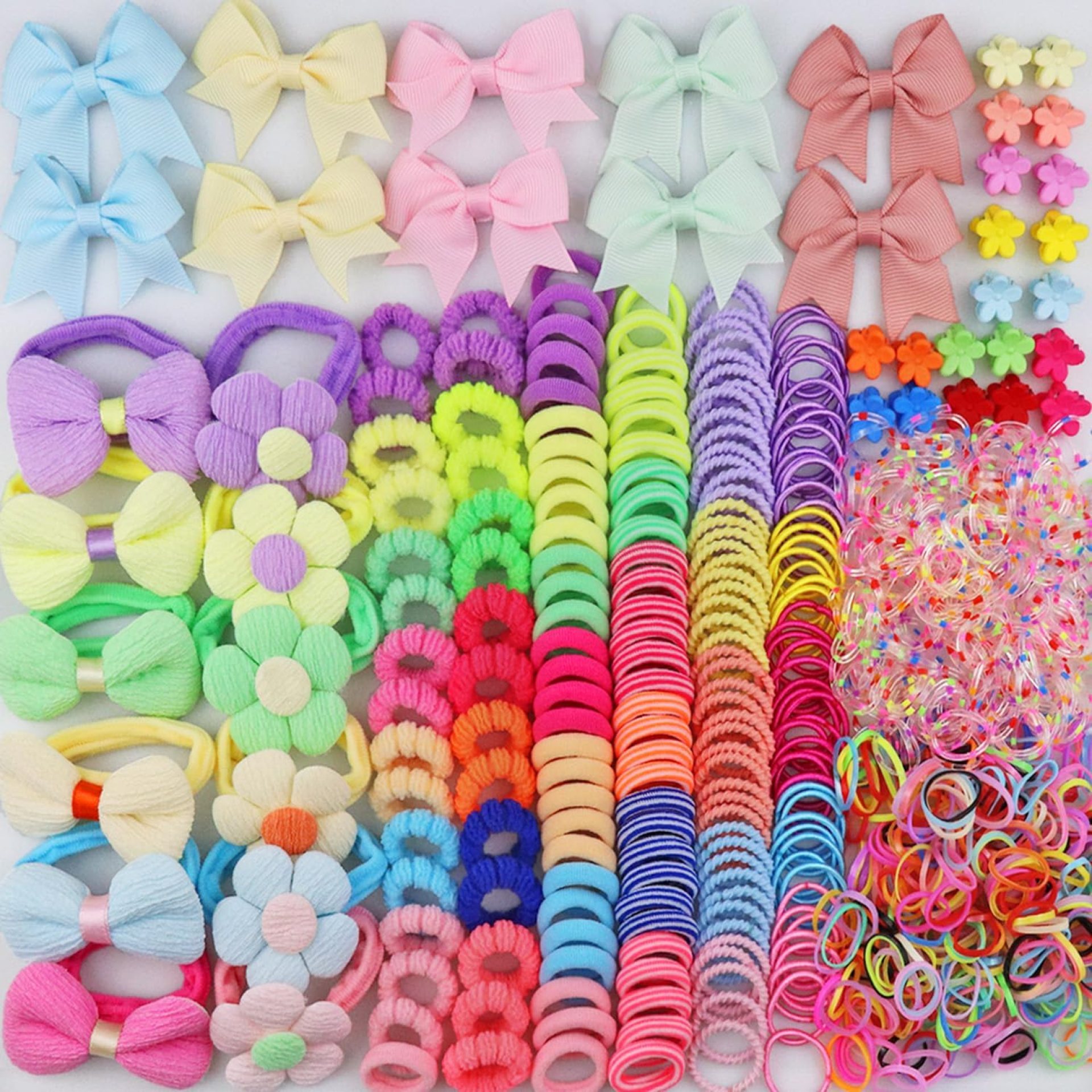 933Pcs+ Baby Girls Hair Ties Seamless Cotton Elastics Hair Bands Colorful Mini Rubber Tie Bow Hair Clips Flower Claws Assorted Ponytail Holders Soft for Thin Hair Braids Kids Toddler Little One 933Pcs+ Baby Girls Hair Ties Seamless Cotton Elastics Hair Bands Colorful Mini Rubber Tie Bow Hair Clips Flower Claws Assorted Ponytail Holders Soft for Thin Hair Braids Kids Toddler Little One