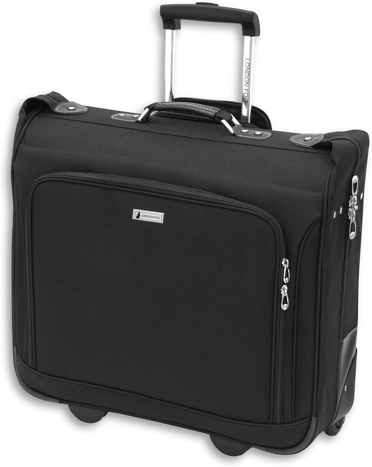 LONDON FOG Buckingham 44-Inch Wheeled Garment Bag, Black LONDON FOG Buckingham 44-Inch Wheeled Garment Bag, Black