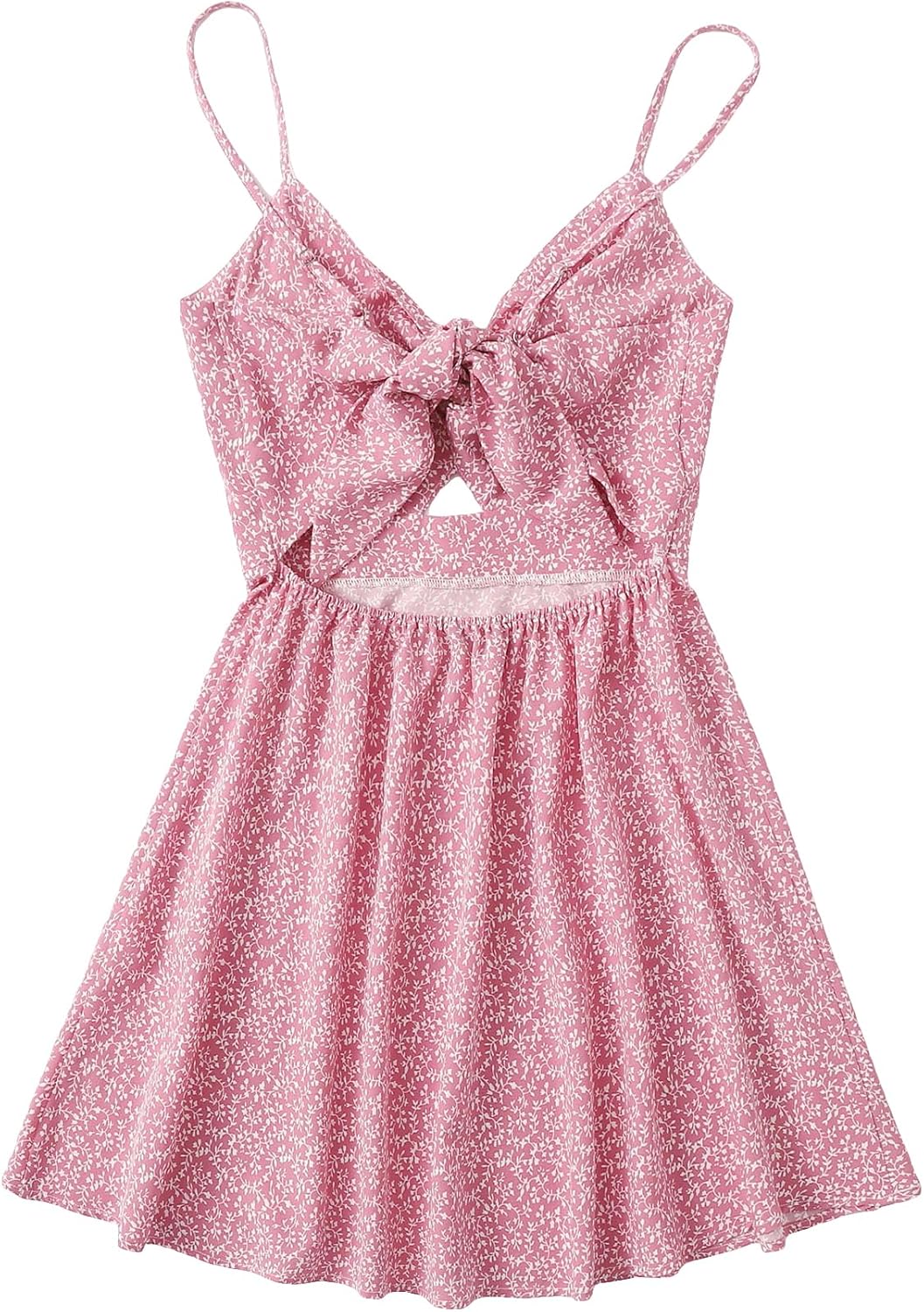 Floerns Women’s Boho Floral Print Twist Front Cami A Line Mini Dress Floerns Women’s Boho Floral Print Twist Front Cami A Line Mini Dress