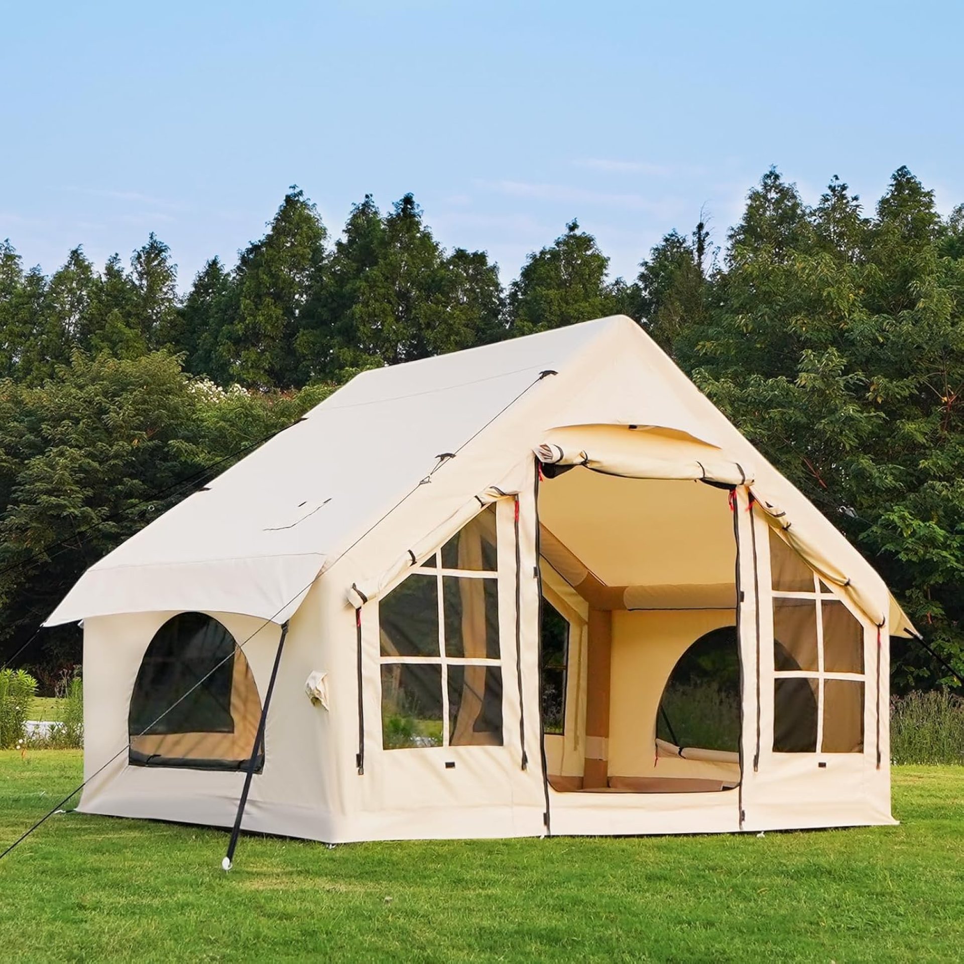 2025 Upgraded 100% Waterproof Inflatable Camping Tent, Large Blow-Up Air Tent, No Assembly Needed Luxury Glamping House, Oxford Fabric 2025 Upgraded 100% Waterproof Inflatable Camping Tent, Large Blow-Up Air Tent, No Assembly Needed Luxury Glamping House, Oxford Fabric