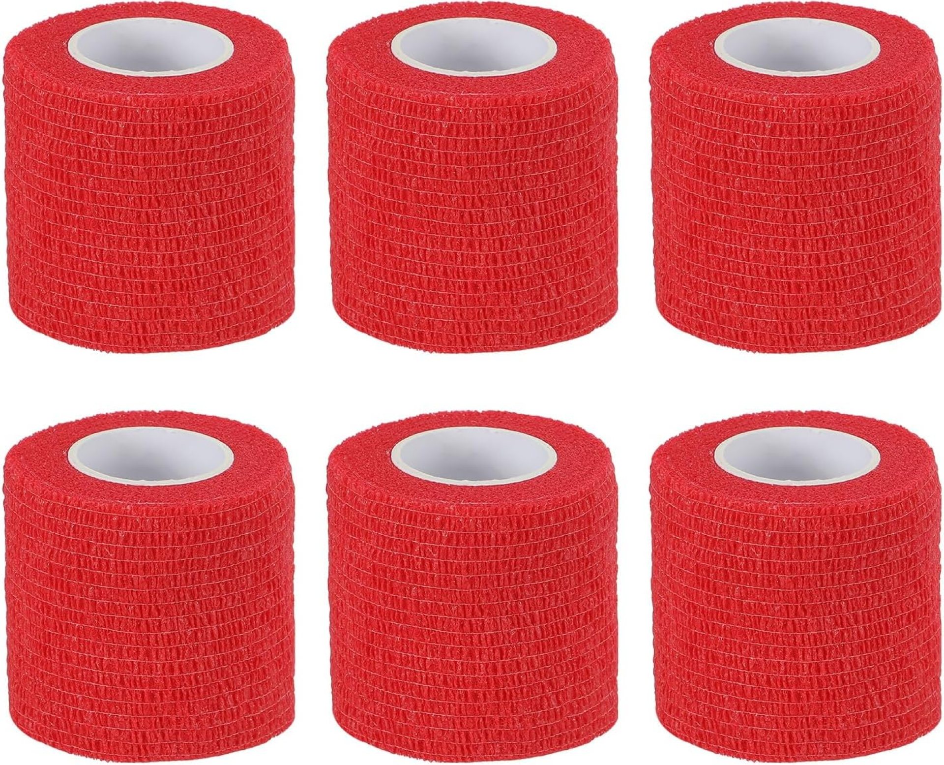 PATIKIL 1″ x 177″ Self Adhesive Bandage Wrap, 6 Pcs Elastic Self Breathable Self Adherent Wrap Tape for Stretch Athletic Sports Wrist Ankle Outdoor Tape, Red PATIKIL 1″ x 177″ Self Adhesive Bandage Wrap, 6 Pcs Elastic Self Breathable Self Adherent Wrap Tape for Stretch Athletic Sports Wrist Ankle Outdoor Tape, Red