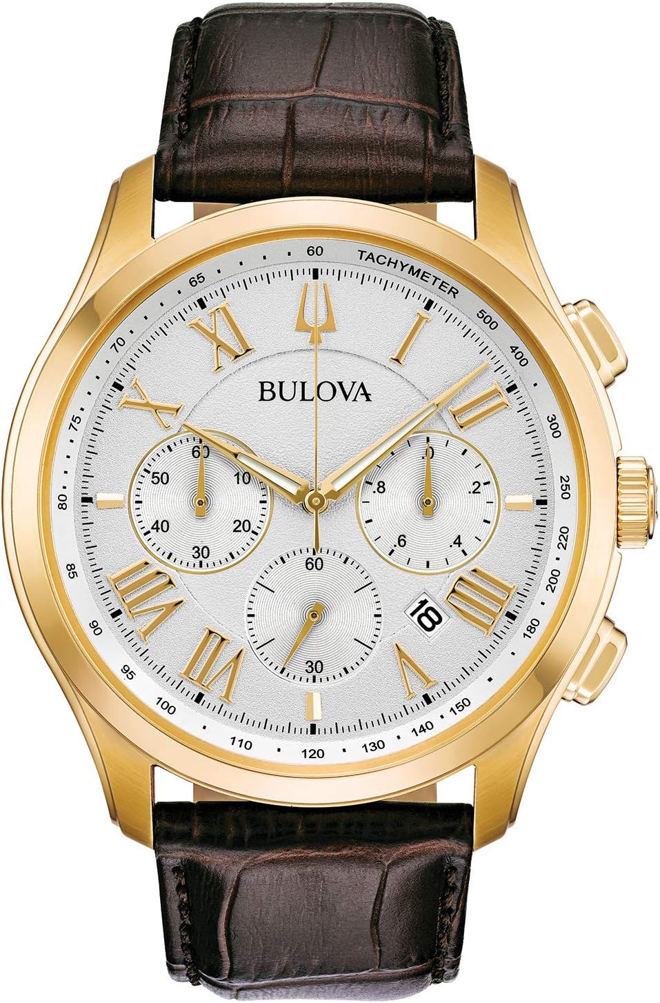 Bulova Men’s Classic Wilton Brown Leather Strap Watch | 46.5mm | 97B169 Bulova Men’s Classic Wilton Brown Leather Strap Watch | 46.5mm | 97B169