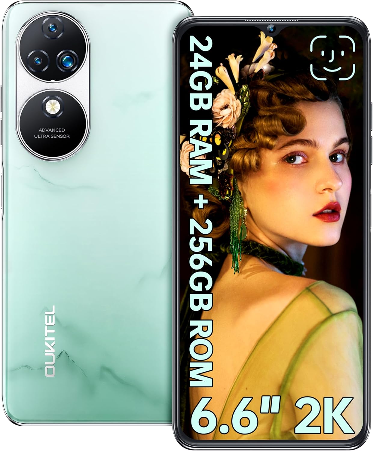 OUKITEL C38 Unlocked Cell Phones, 24GB+256GB Octa-Core Smartphones, 48MP + 32MP Camera 5150mAh Battery 6.6 Inch FHD+ Android 13 Mobile Phone, Face ID/Fingerprint/4G Dual SIM Cell Phones OUKITEL C38 Unlocked Cell Phones, 24GB+256GB Octa-Core Smartphones, 48MP + 32MP Camera 5150mAh Battery 6.6 Inch FHD+ Android 13 Mobile Phone, Face ID/Fingerprint/4G Dual SIM Cell Phones