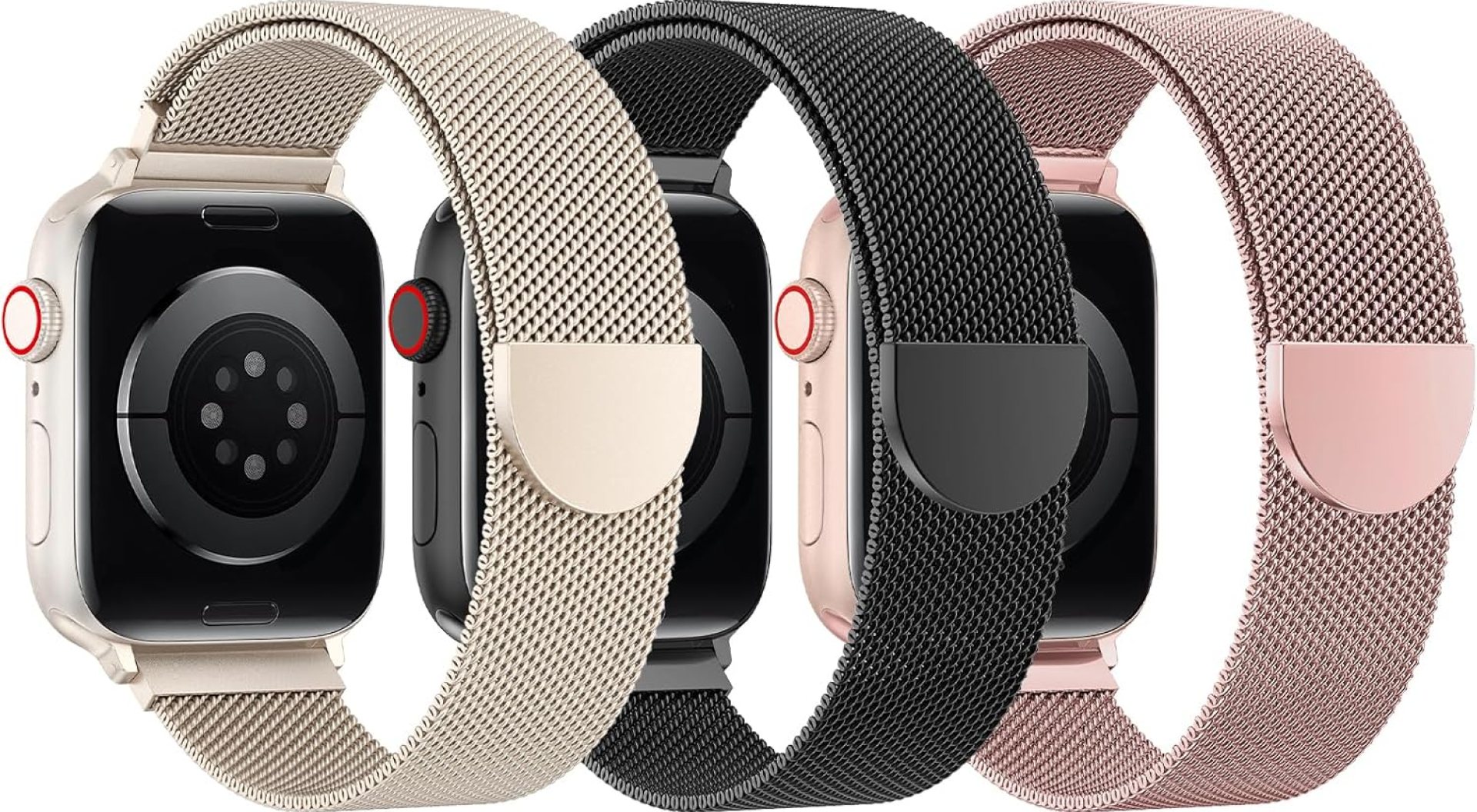 BELONGME 3 Pack Mesh Loop Compatible with Apple Watch Bands for Women Men 40mm 41mm 38mm 42mm 44mm 45mm 49mm 46mm Series 10 9 8 7 6 5 4 3 2 1 Ultra SE, Stainless Steel Metal Magnetic Strap for iWatch BELONGME 3 Pack Mesh Loop Compatible with Apple Watch Bands for Women Men 40mm 41mm 38mm 42mm 44mm 45mm 49mm 46mm Series 10 9 8 7 6 5 4 3 2 1 Ultra SE, Stainless Steel Metal Magnetic Strap for iWatch