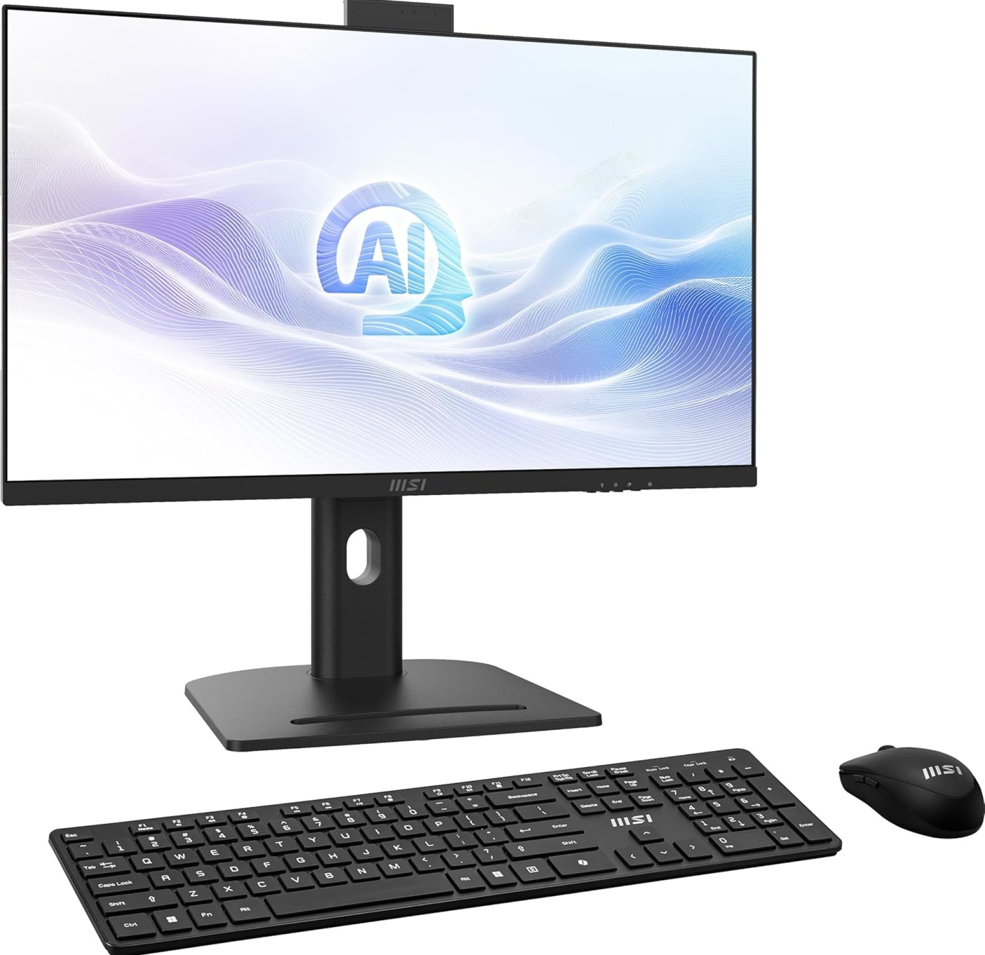 MSI Modern AM273QP AI AIO Desktop: 27″ QHD, Intel Core 7-155H, 16GB Memory, 1TB M.2 NVMe SSD, WiFi 6E, BT 5.3, Black, Windows 11 Home: 1UM-067US MSI Modern AM273QP AI AIO Desktop: 27″ QHD, Intel Core 7-155H, 16GB Memory, 1TB M.2 NVMe SSD, WiFi 6E, BT 5.3, Black, Windows 11 Home: 1UM-067US