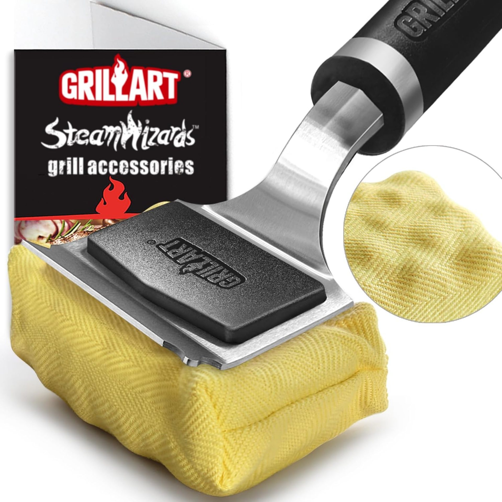 GRILLART Grill Brush for Outdoor Grill Bristle Free – Reinforced Grill Cleaner Scraper BBQ Brush – Replaceable Head Barbecue Grill Cleaning Brush – Safe BBQ Accessories Grill Tools – Gifts for Men/Dad GRILLART Grill Brush for Outdoor Grill Bristle Free – Reinforced Grill Cleaner Scraper BBQ Brush – Replaceable Head Barbecue Grill Cleaning Brush – Safe BBQ Accessories Grill Tools – Gifts for Men/Dad
