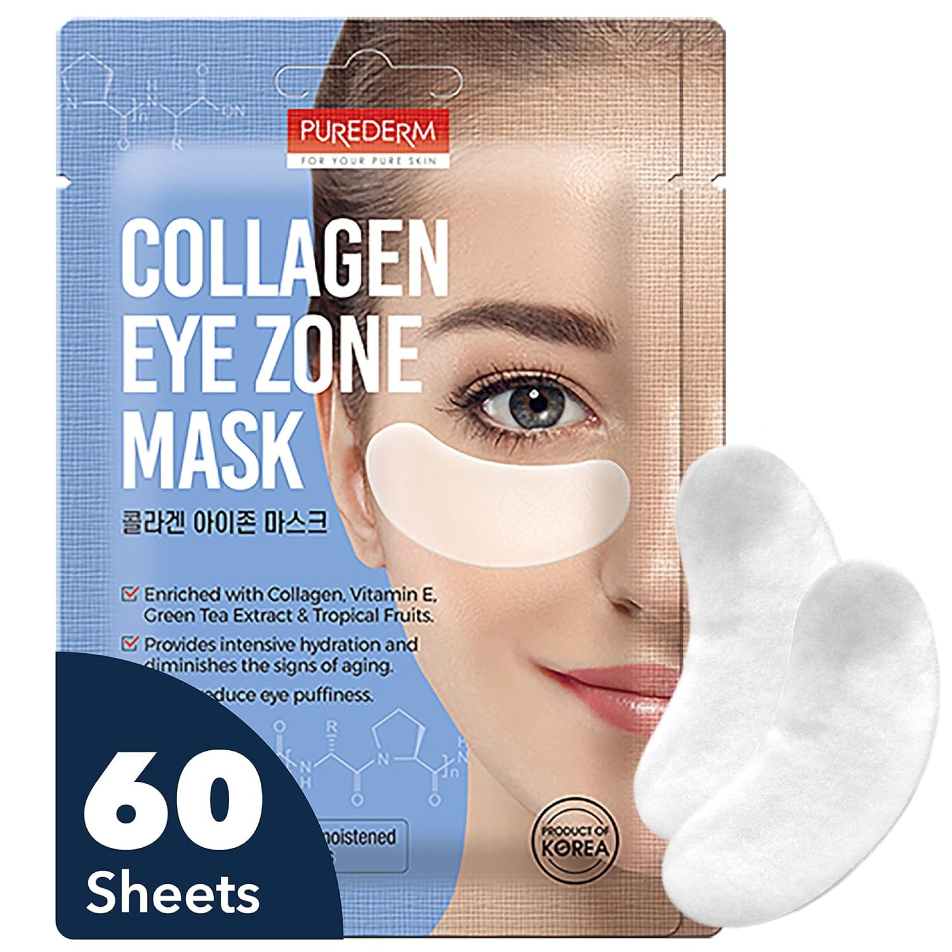 Deluxe Collagen Eye Mask Collagen Pads For Women By Purederm 2 Pack Of 30 Sheets/Natural Eye Patches With Anti-aging and Wrinkle Care Properties/Help Reduce Dark Circles and Puffiness Deluxe Collagen Eye Mask Collagen Pads For Women By Purederm 2 Pack Of 30 Sheets/Natural Eye Patches With Anti-aging and Wrinkle Care Properties/Help Reduce Dark Circles and Puffiness