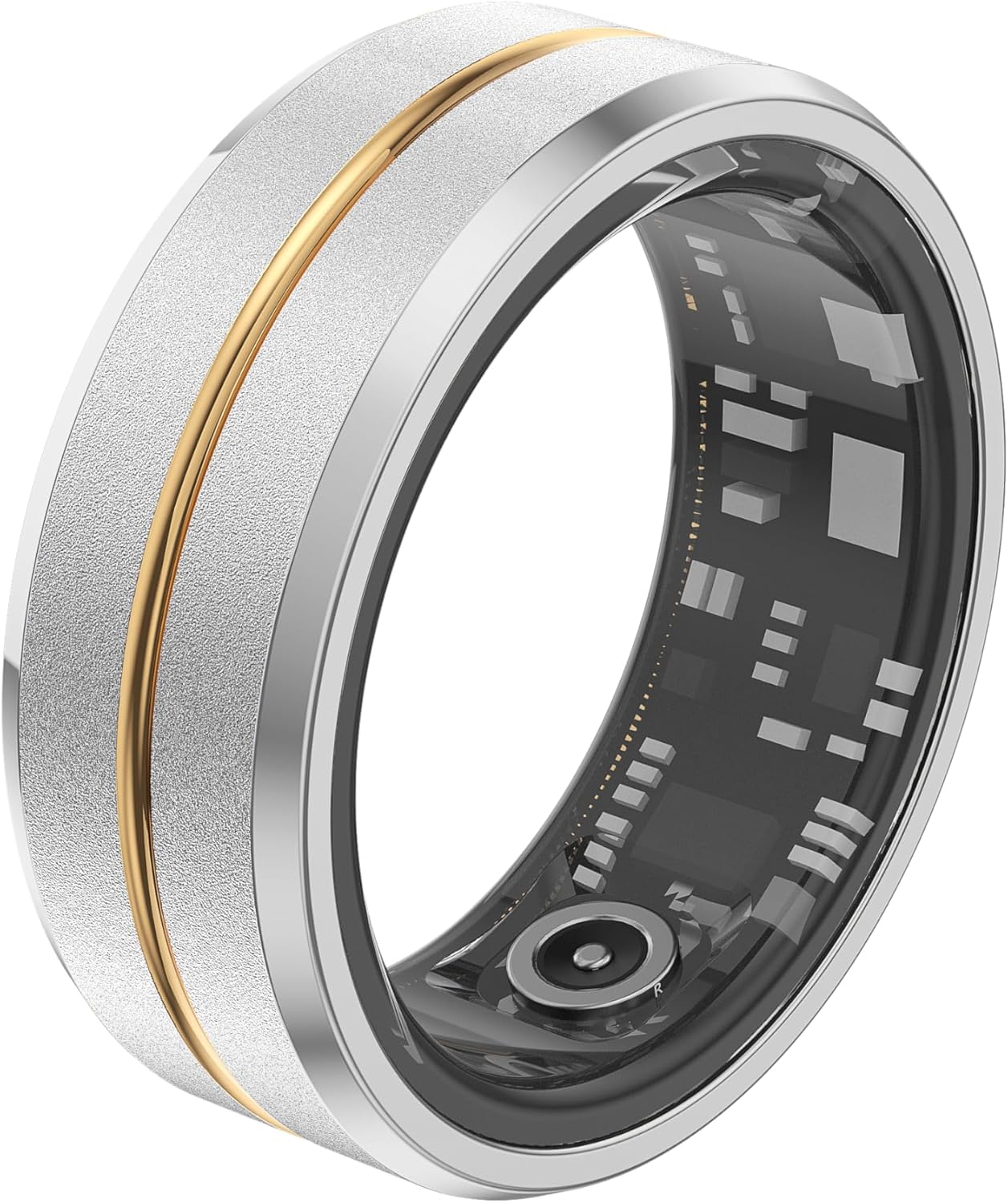 Fitness Tracker Smart Ring for Women & Men,Step Counter,Heart Rate Blood Oxygen Sleep Tracker Health Ring, No App Subscription Smart Rings Compatible with iOS & Android (Silver with Middle Gold, 12) Fitness Tracker Smart Ring for Women & Men,Step Counter,Heart Rate Blood Oxygen Sleep Tracker Health Ring, No App Subscription Smart Rings Compatible with iOS & Android (Silver with Middle Gold, 12)