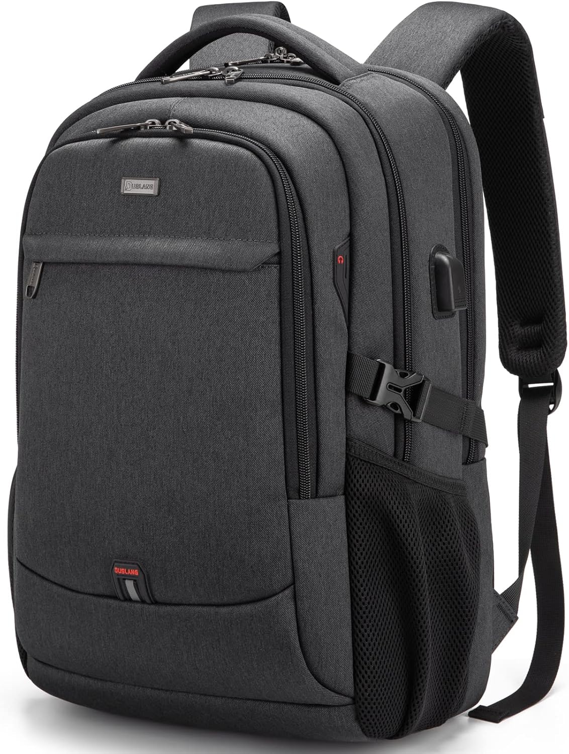 DUSLANG 17 Inch Laptop Backpack for Travel Water Resistant College Backpack for Men/Women Laptop Bag with USB Charging Port,Black DUSLANG 17 Inch Laptop Backpack for Travel Water Resistant College Backpack for Men/Women Laptop Bag with USB Charging Port,Black