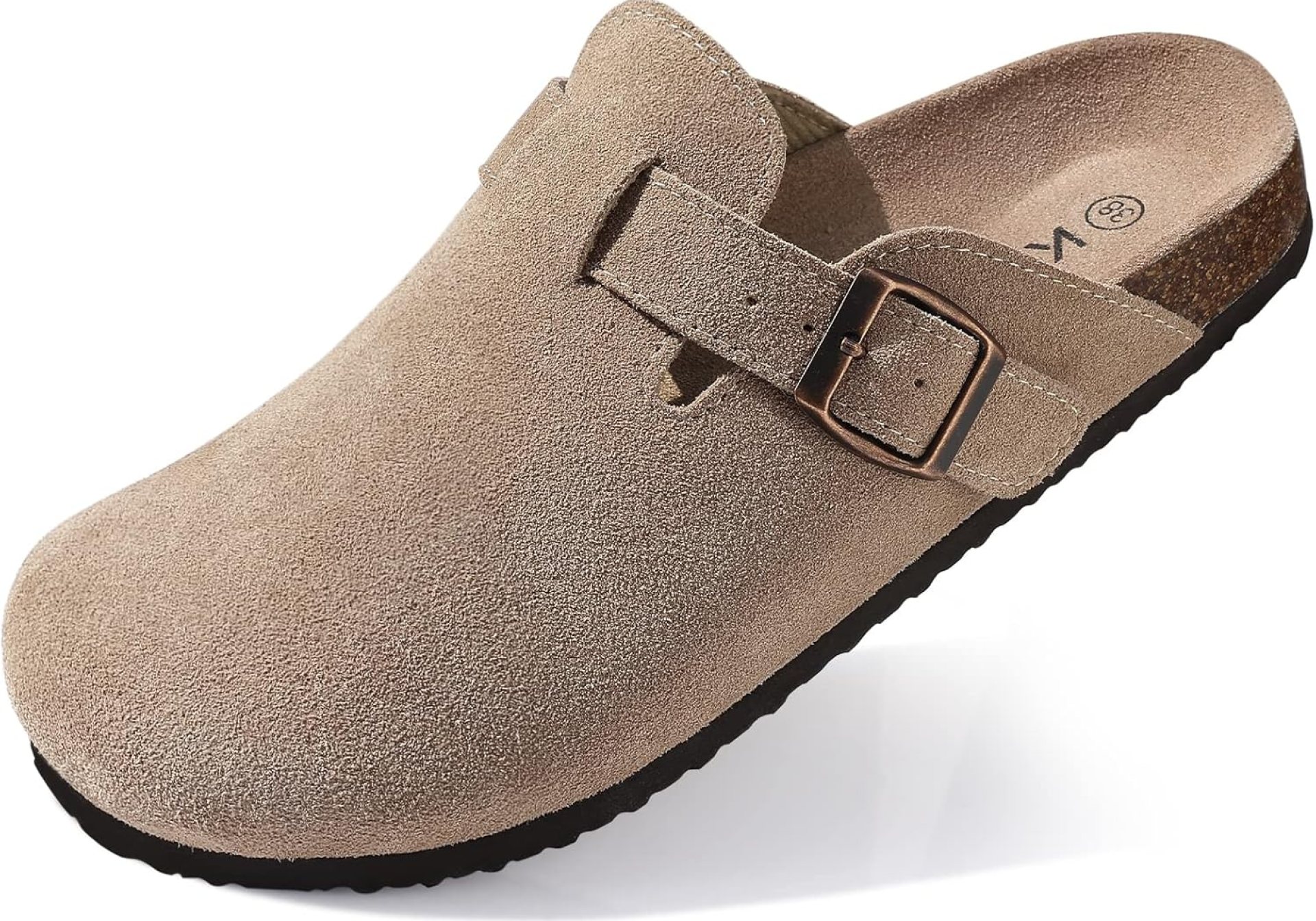 KIDMI Women’s Suede Clogs Leather Mules Cork Footbed Sandals Potato Shoes with Arch Support KIDMI Women’s Suede Clogs Leather Mules Cork Footbed Sandals Potato Shoes with Arch Support