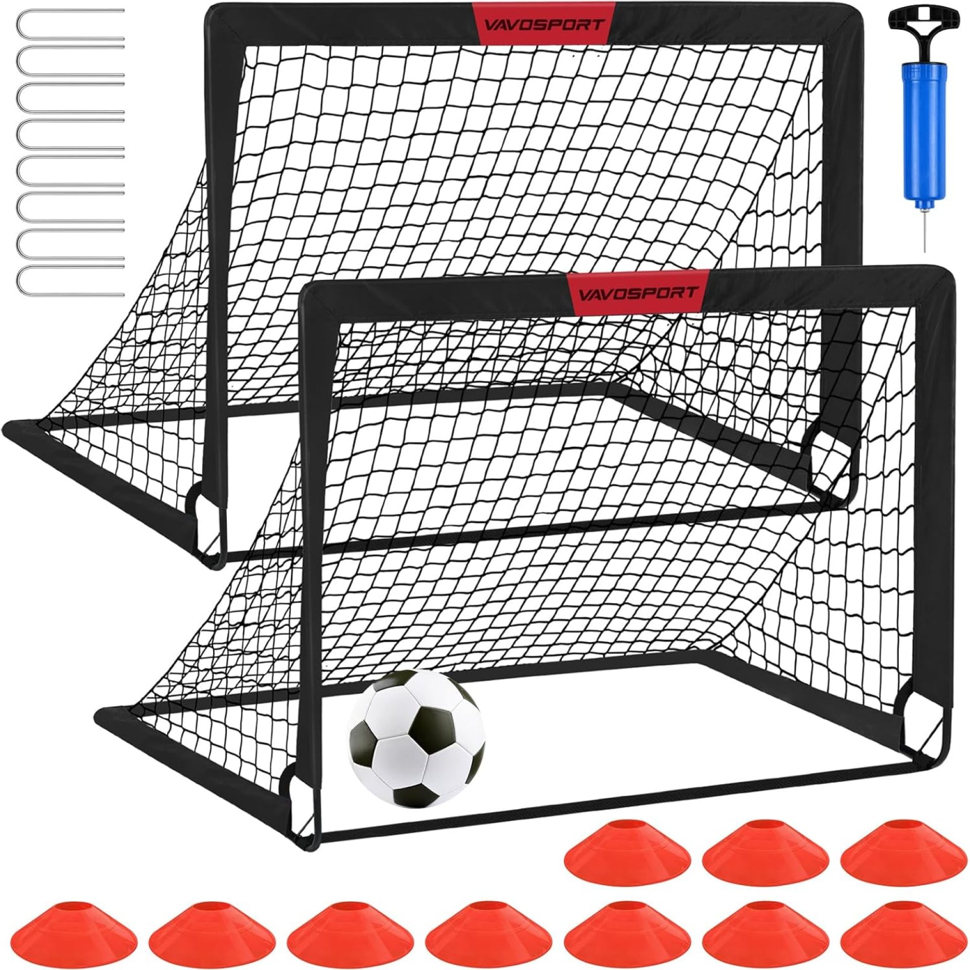 Kids Soccer Goals for Backyard Set – 2 of 4′ x 3′ Portable Soccer Goal Training Equipment, Pop Up Toddler Soccer Net with Soccer Ball, Soccer Set for Kids and Youth Games, Sports Kids Soccer Goals for Backyard Set – 2 of 4′ x 3′ Portable Soccer Goal Training Equipment, Pop Up Toddler Soccer Net with Soccer Ball, Soccer Set for Kids and Youth Games, Sports