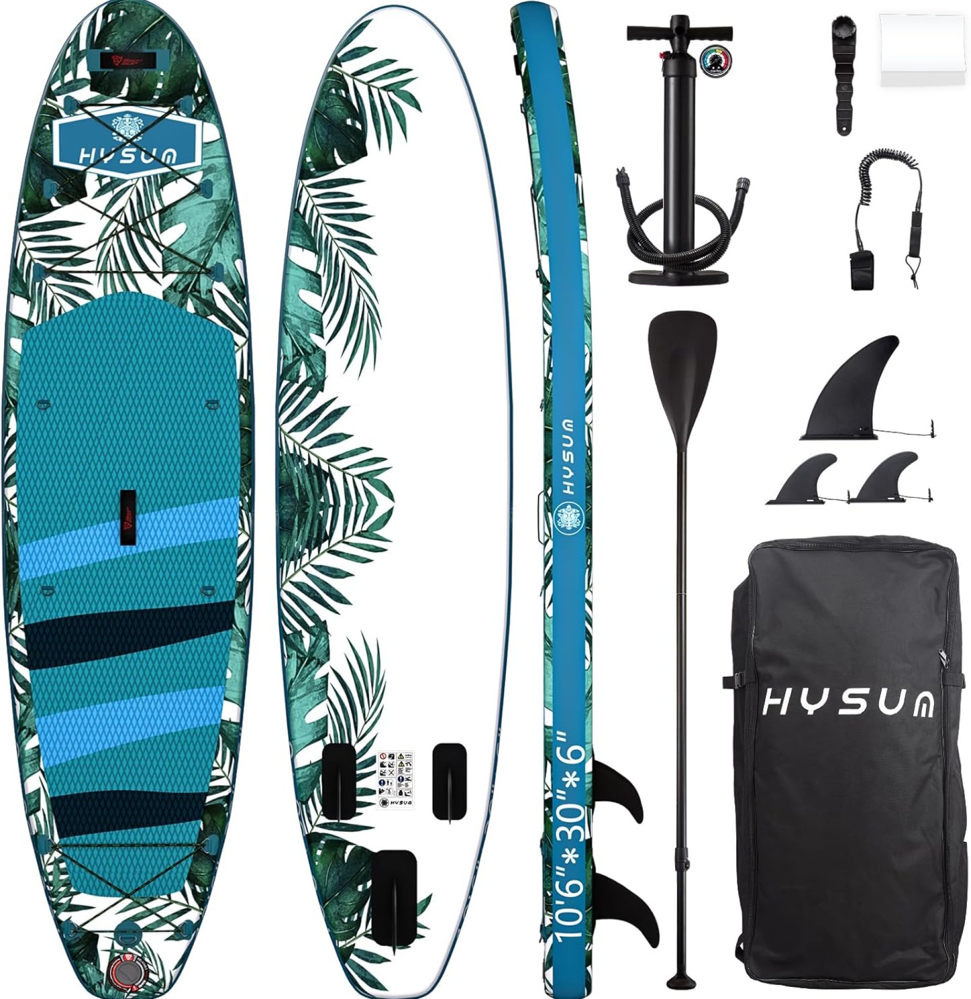 Inflatable Stand Up Paddle Board, 10’x30”x6” Ultra-Light Paddleboards for All Skill Levels with SUP Accessories, Paddle, Fins, Leash, Double Action Pump, Ba ckpack Inflatable Stand Up Paddle Board, 10’x30”x6” Ultra-Light Paddleboards for All Skill Levels with SUP Accessories, Paddle, Fins, Leash, Double Action Pump, Ba ckpack