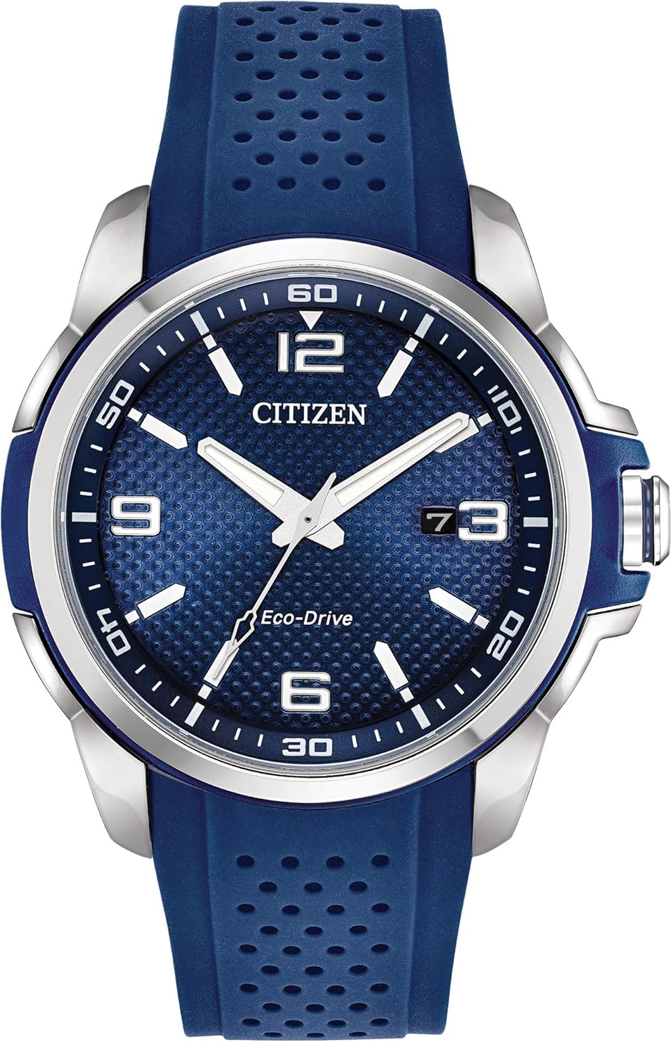 Citizen Men’s Eco-Drive Weekender Watch in Stainless Steel with Blue Polyurethane strap, Blue Dial (Model: AW1158-05L) Citizen Men’s Eco-Drive Weekender Watch in Stainless Steel with Blue Polyurethane strap, Blue Dial (Model: AW1158-05L)