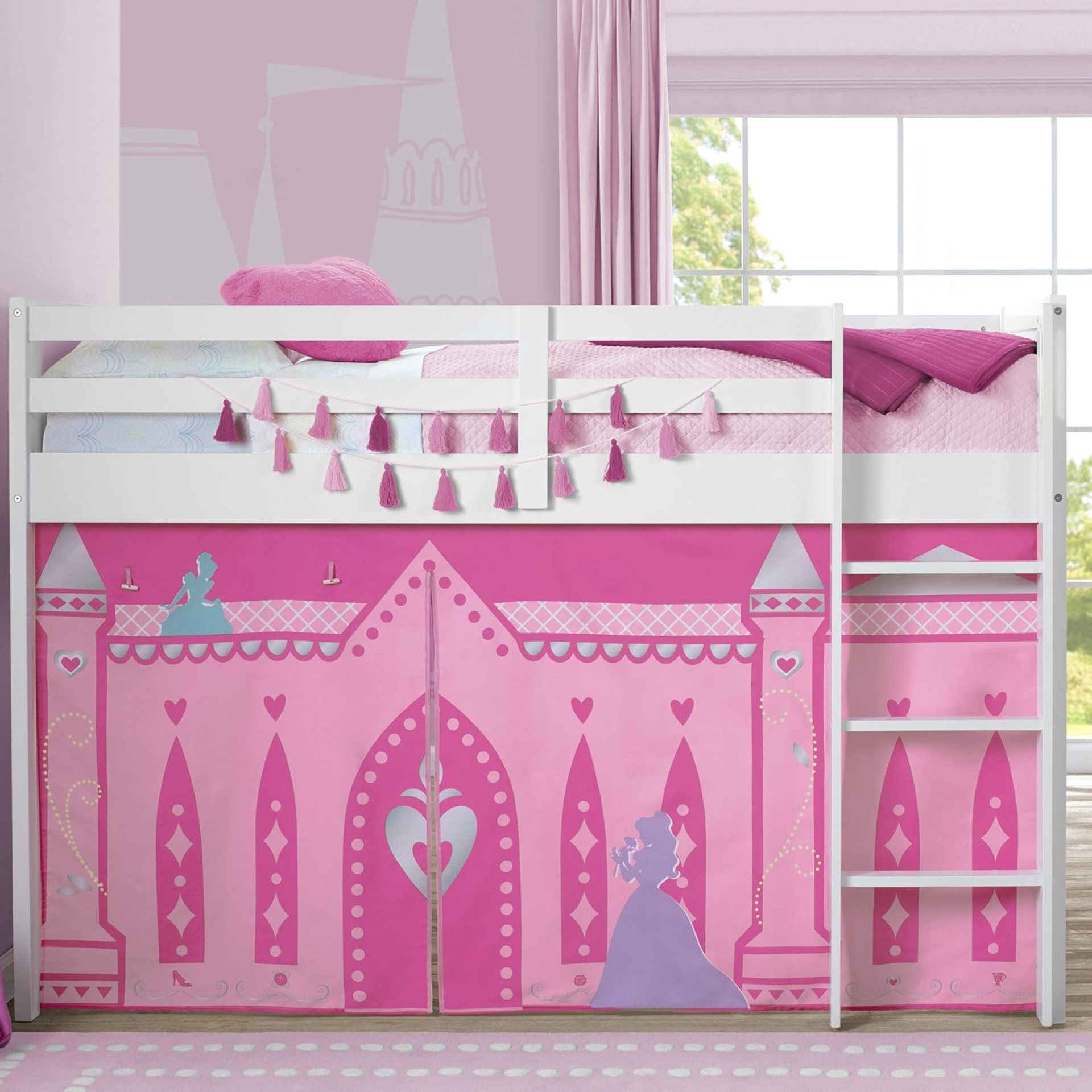 Delta Children Loft Bed Tent Curtain Set for Low Twin, Disney Princess Delta Children Loft Bed Tent Curtain Set for Low Twin, Disney Princess