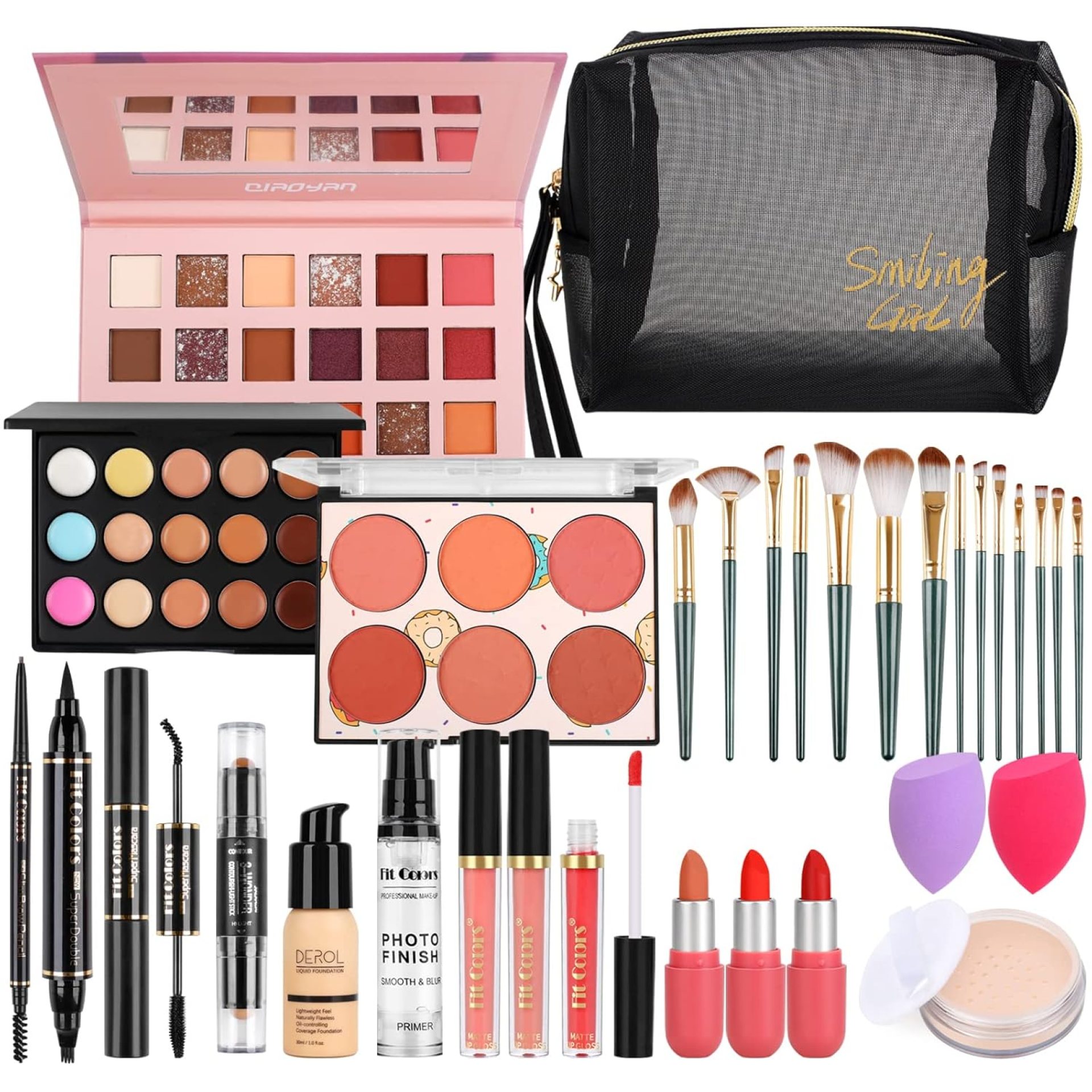 Fenshine All in One Makeup Kit for Women Full kit, Makeup Sets for Women, Travel Makeup Bundle Includes Foundation Primer Eyeshadow Contour Palette Lipstick for Teenage & Adults(Type B) Fenshine All in One Makeup Kit for Women Full kit, Makeup Sets for Women, Travel Makeup Bundle Includes Foundation Primer Eyeshadow Contour Palette Lipstick for Teenage & Adults(Type B)