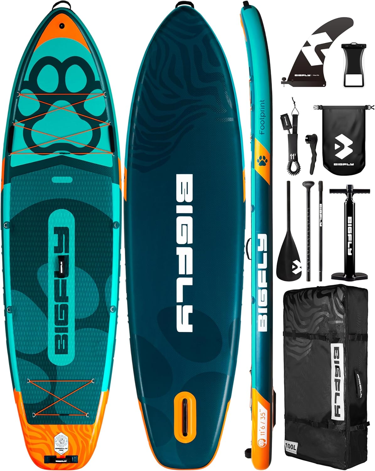 11’6×35″ Super Wide Inflatable Stand Up Paddle Board, Ultra Stable Wide SUP for 2+1 People/Family/Big Size, 100L Backpack, All-Round Sup Board, US Big Fin 11’6×35″ Super Wide Inflatable Stand Up Paddle Board, Ultra Stable Wide SUP for 2+1 People/Family/Big Size, 100L Backpack, All-Round Sup Board, US Big Fin