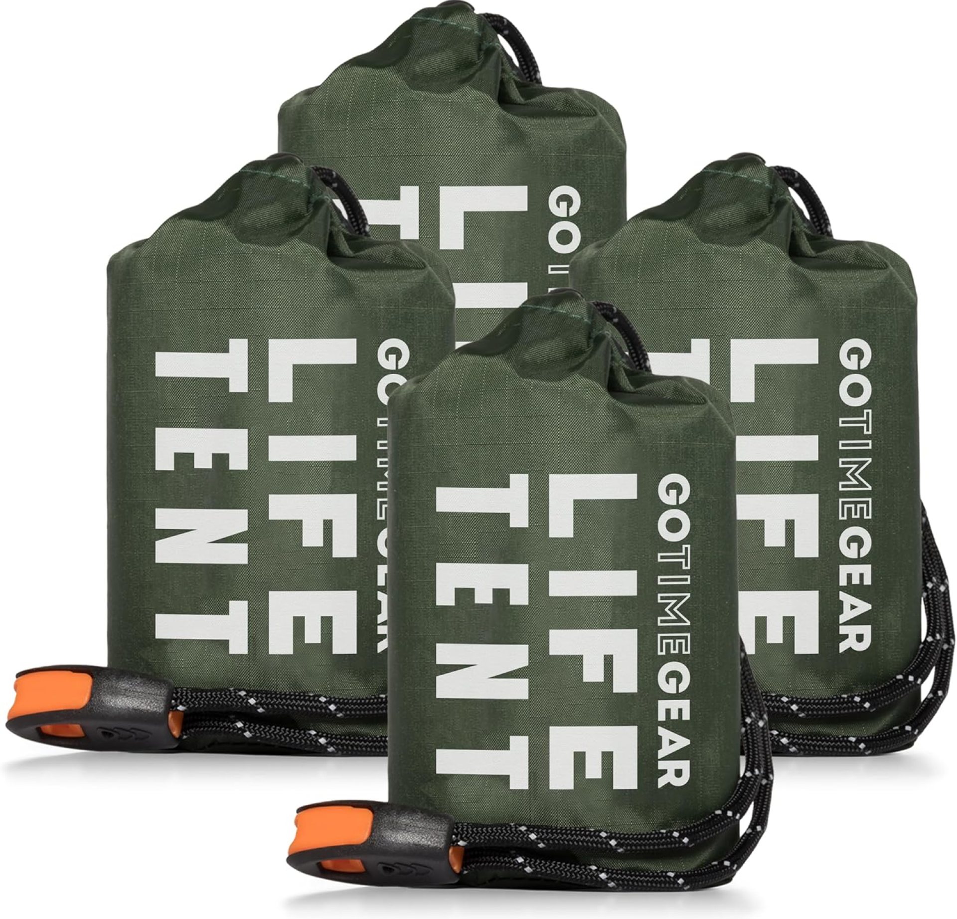 Go Time Gear Survival Life Tent • 2 Person Mylar Emergency Shelter Tube Tent + Paracord • All-Weather Protection for Camping, Hiking, & Survival Kits • Includes Emergency Whistle Go Time Gear Survival Life Tent • 2 Person Mylar Emergency Shelter Tube Tent + Paracord • All-Weather Protection for Camping, Hiking, & Survival Kits • Includes Emergency Whistle