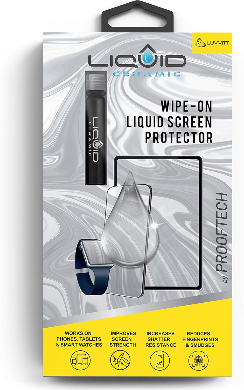 Glass Screen Protector Scratch and Shatter Resistant Wipe On Nano Protection for All Phones Tablets Smart Watches for Up To 4 Devices – Bottle Glass Screen Protector Scratch and Shatter Resistant Wipe On Nano Protection for All Phones Tablets Smart Watches for Up To 4 Devices – Bottle