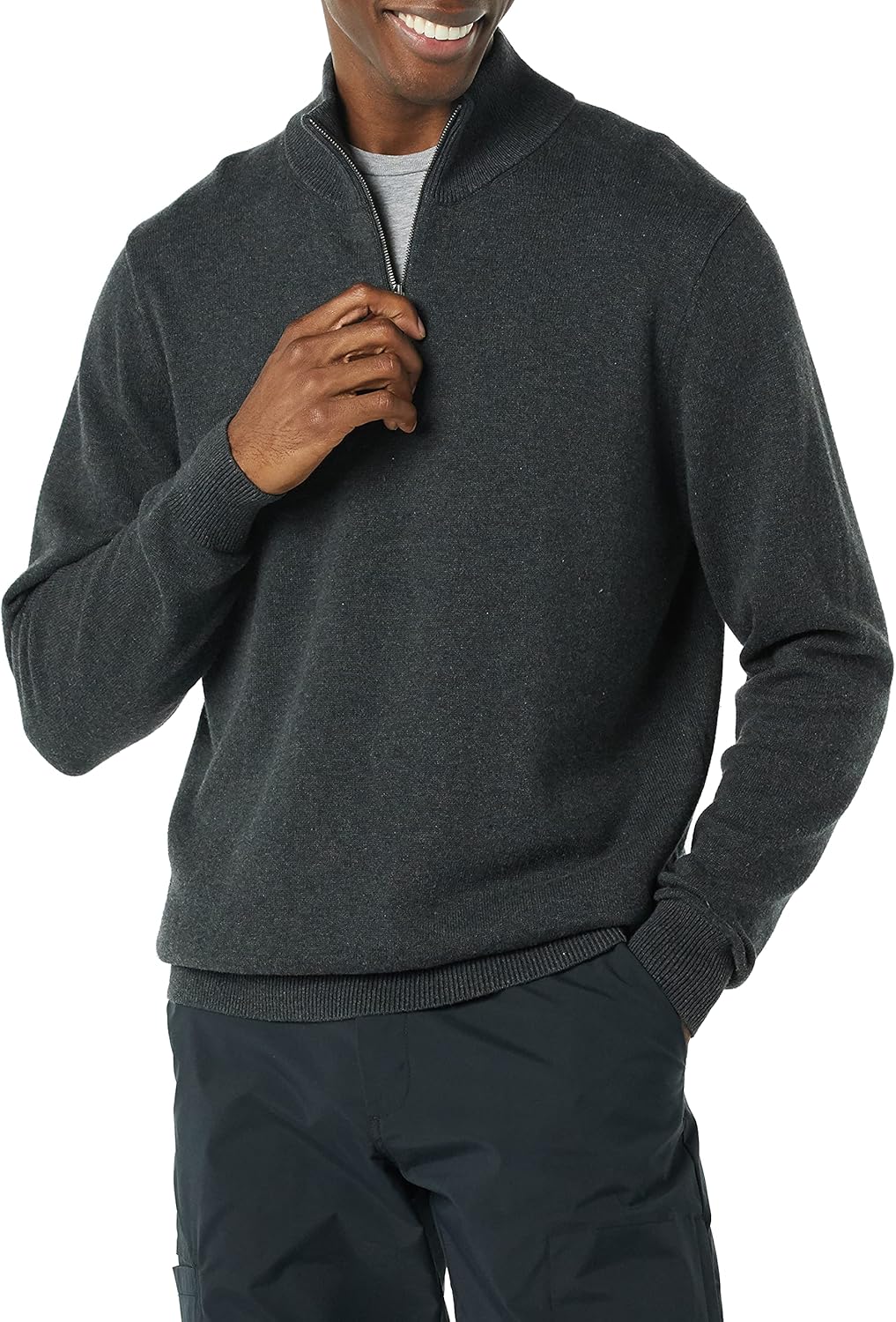 Amazon Essentials Men’s 100% Cotton Quarter-Zip Sweater Amazon Essentials Men’s 100% Cotton Quarter-Zip Sweater