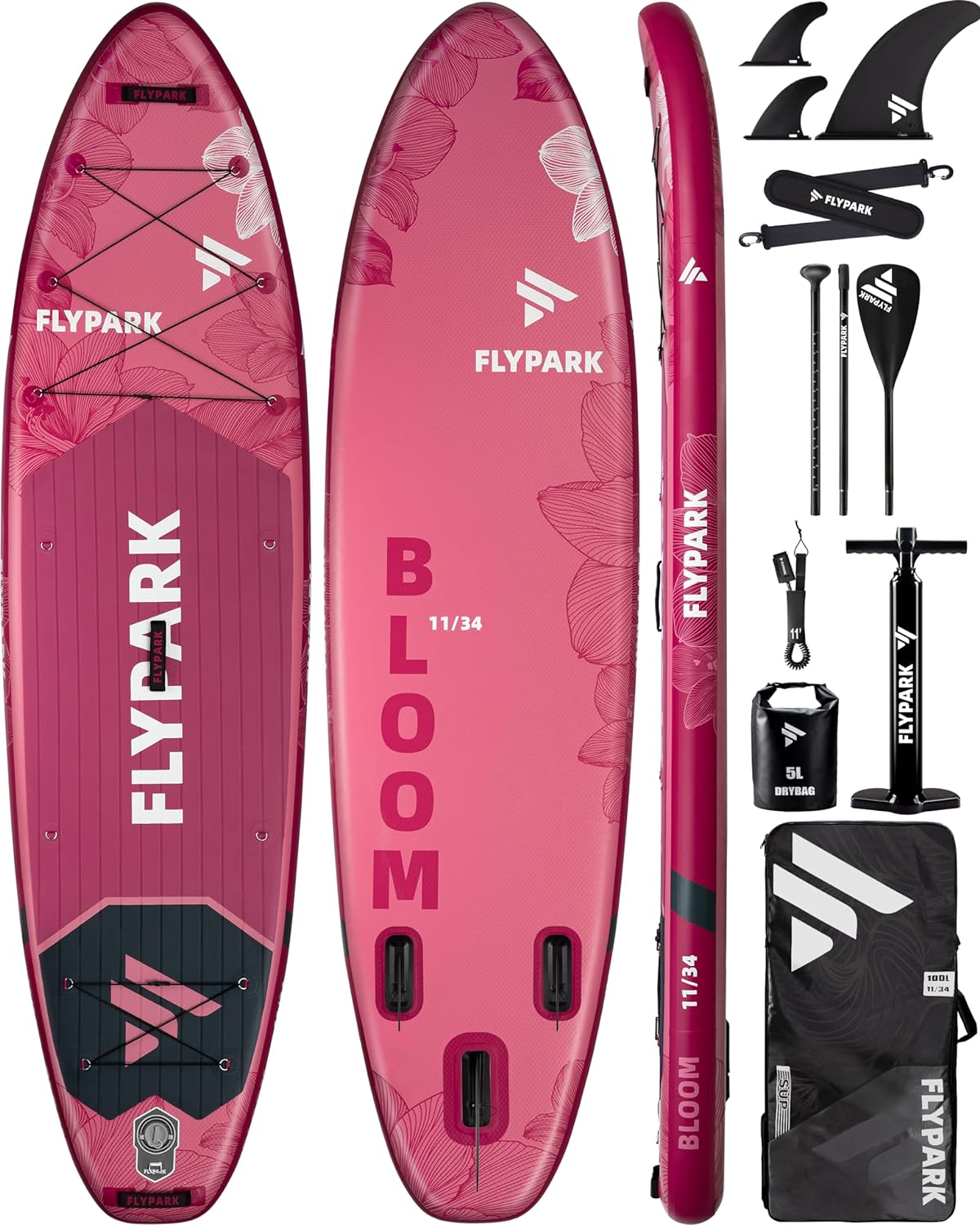 11’x34”x6”Inflatable Stand Up Paddle Boards, Extra Wide SUP Paddleboard Inflatable, Yoga Stand Up Paddle Board, 116L Backpack, 15 D-Rings, Shoulder Strap, Removeable Fins, 2-Action Pump 11’x34”x6”Inflatable Stand Up Paddle Boards, Extra Wide SUP Paddleboard Inflatable, Yoga Stand Up Paddle Board, 116L Backpack, 15 D-Rings, Shoulder Strap, Removeable Fins, 2-Action Pump
