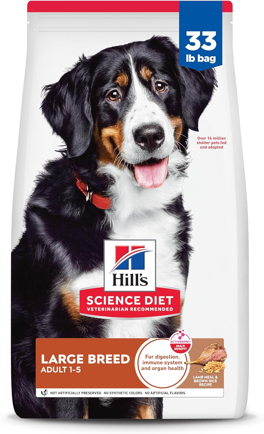 Hill’s Science Diet Large Breed, Adult 1-5, Large Breed Premium Nutrition, Dry Dog Food, Lamb & Brown Rice, 33 lb Bag Hill’s Science Diet Large Breed, Adult 1-5, Large Breed Premium Nutrition, Dry Dog Food, Lamb & Brown Rice, 33 lb Bag