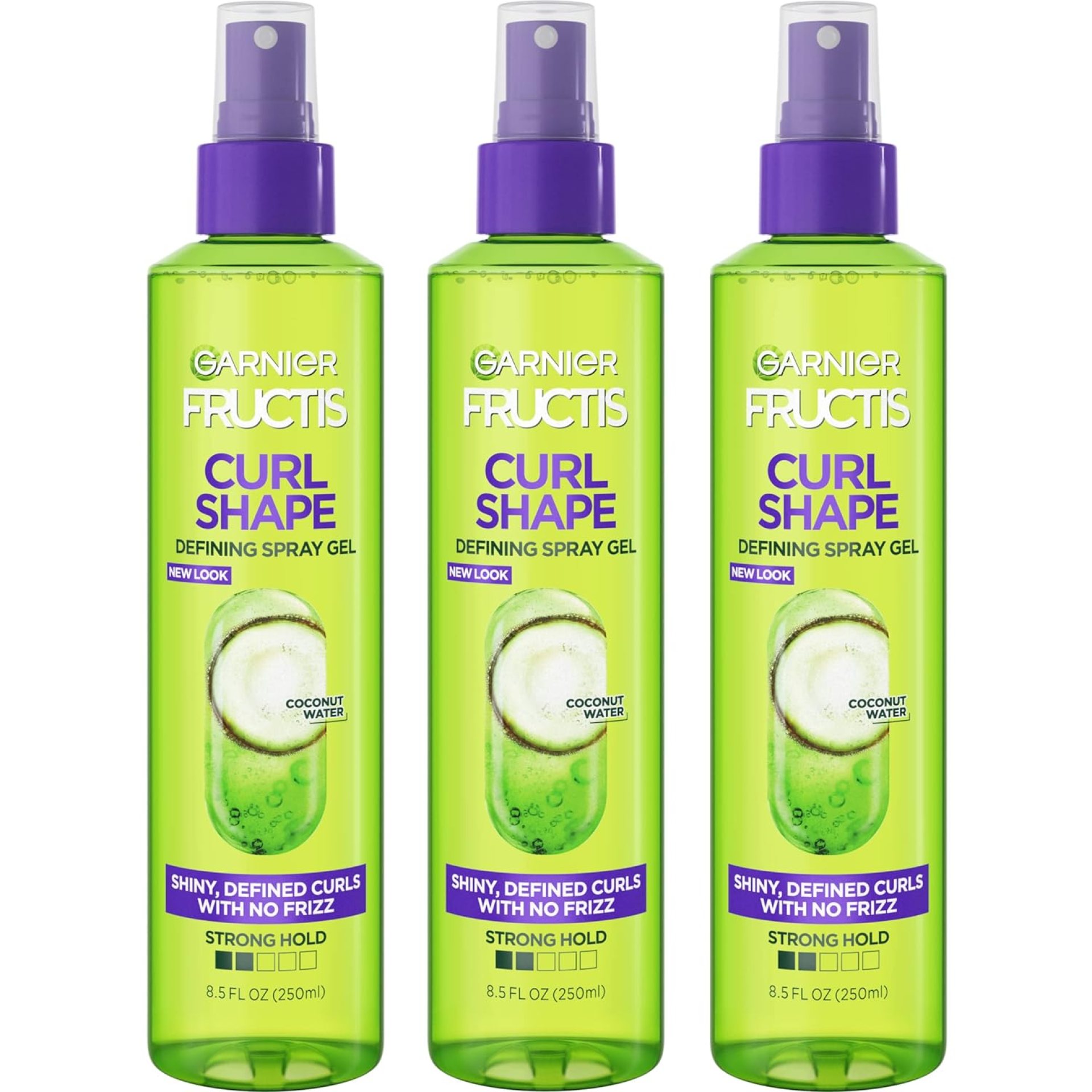 Garnier Fructis Style Curl Shape Defining Spray Gel for No Frizz, 8.5 Fl Oz, 3 Count (Packaging May Vary) Garnier Fructis Style Curl Shape Defining Spray Gel for No Frizz, 8.5 Fl Oz, 3 Count (Packaging May Vary)