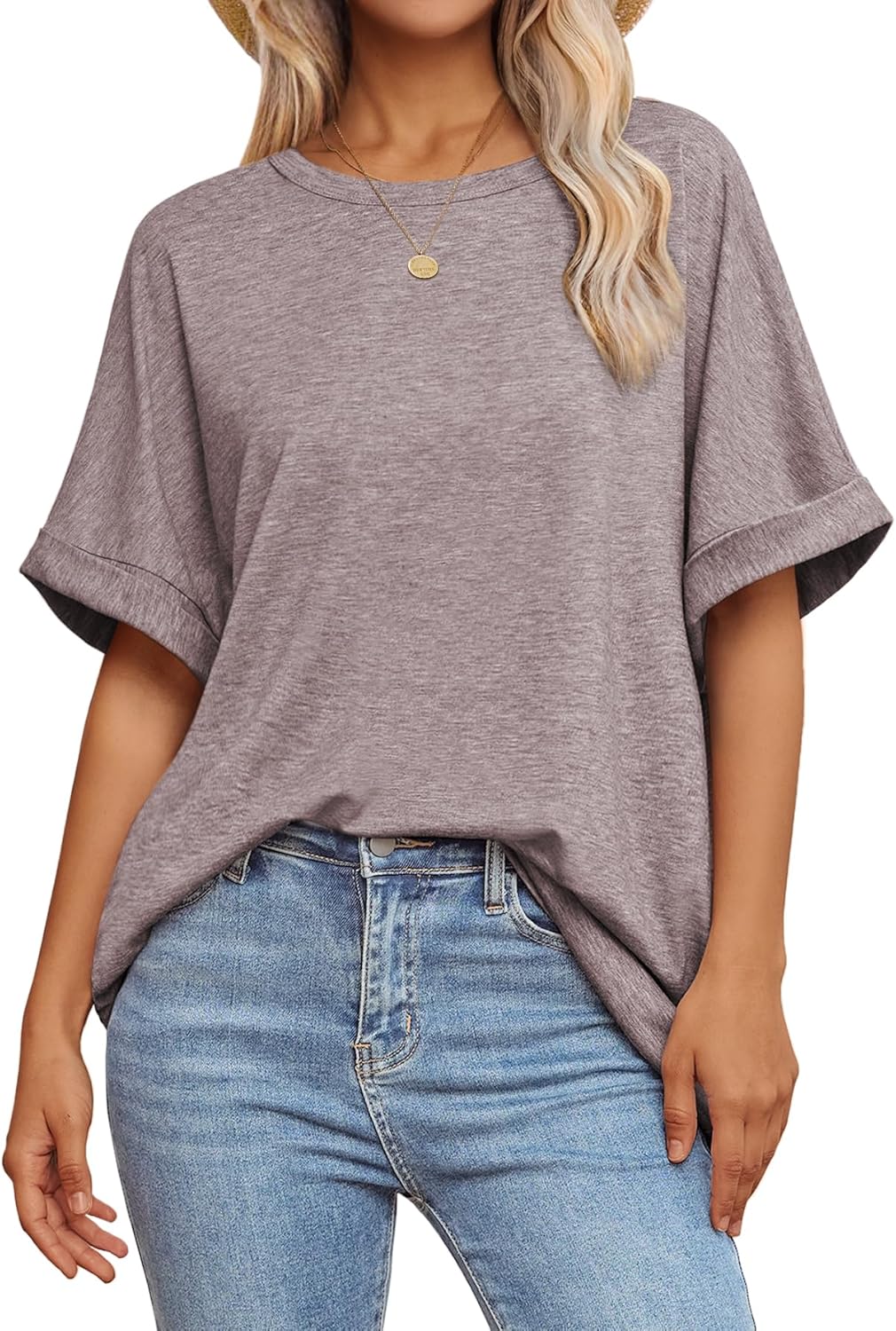 ATHMILE Womens Oversized T Shirts Summer Tops Spring Casual Loose Fit Workout Short Sleeve 2025 Beach Vacation ATHMILE Womens Oversized T Shirts Summer Tops Spring Casual Loose Fit Workout Short Sleeve 2025 Beach Vacation