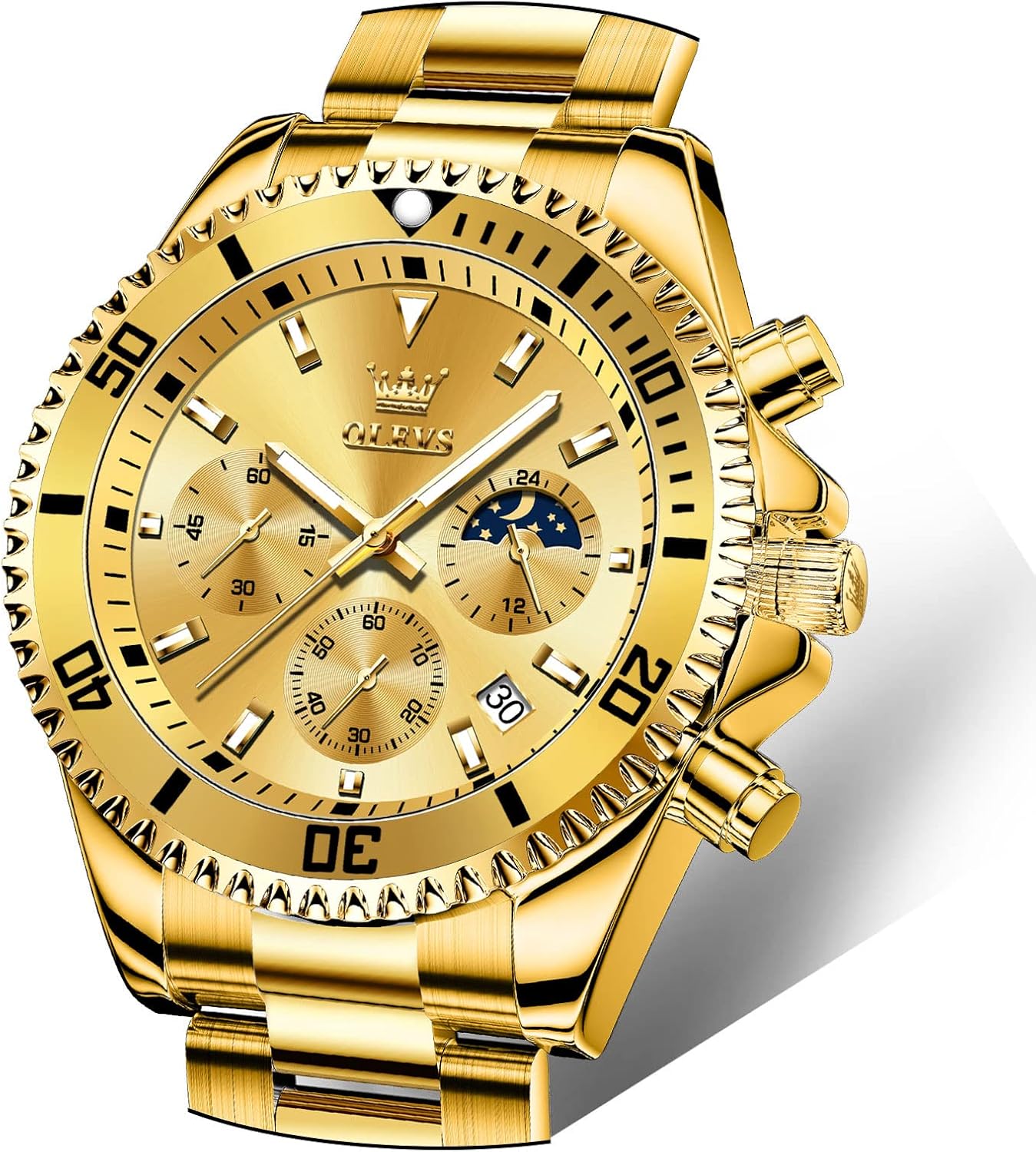OLEVS Mens Watches Big Face Stainless Steel Waterproof Date Analog Quartz Watches Fashion BusinessWrist Watches for Men… OLEVS Mens Watches Big Face Stainless Steel Waterproof Date Analog Quartz Watches Fashion BusinessWrist Watches for Men…