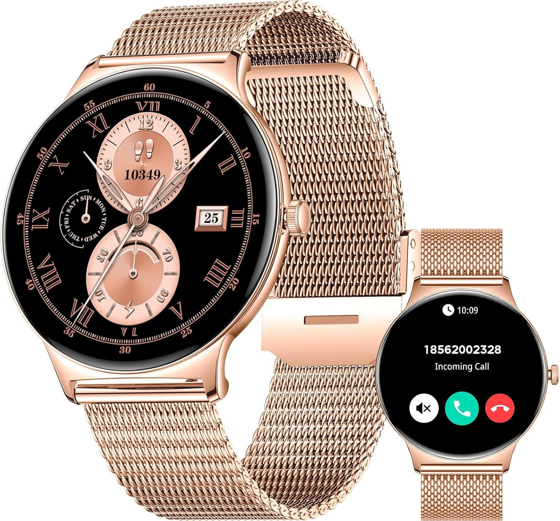 SOUYIE Smart Watches for Women, 1.43″ AMOLED Display Fitness Tracker with Bluetooth Make/Answer Call, Heart Rate/SpO2/Sleep Monitor, 100+ Sports Modes, IP67 Waterproof Smartwatch for Android iPhone SOUYIE Smart Watches for Women, 1.43″ AMOLED Display Fitness Tracker with Bluetooth Make/Answer Call, Heart Rate/SpO2/Sleep Monitor, 100+ Sports Modes, IP67 Waterproof Smartwatch for Android iPhone