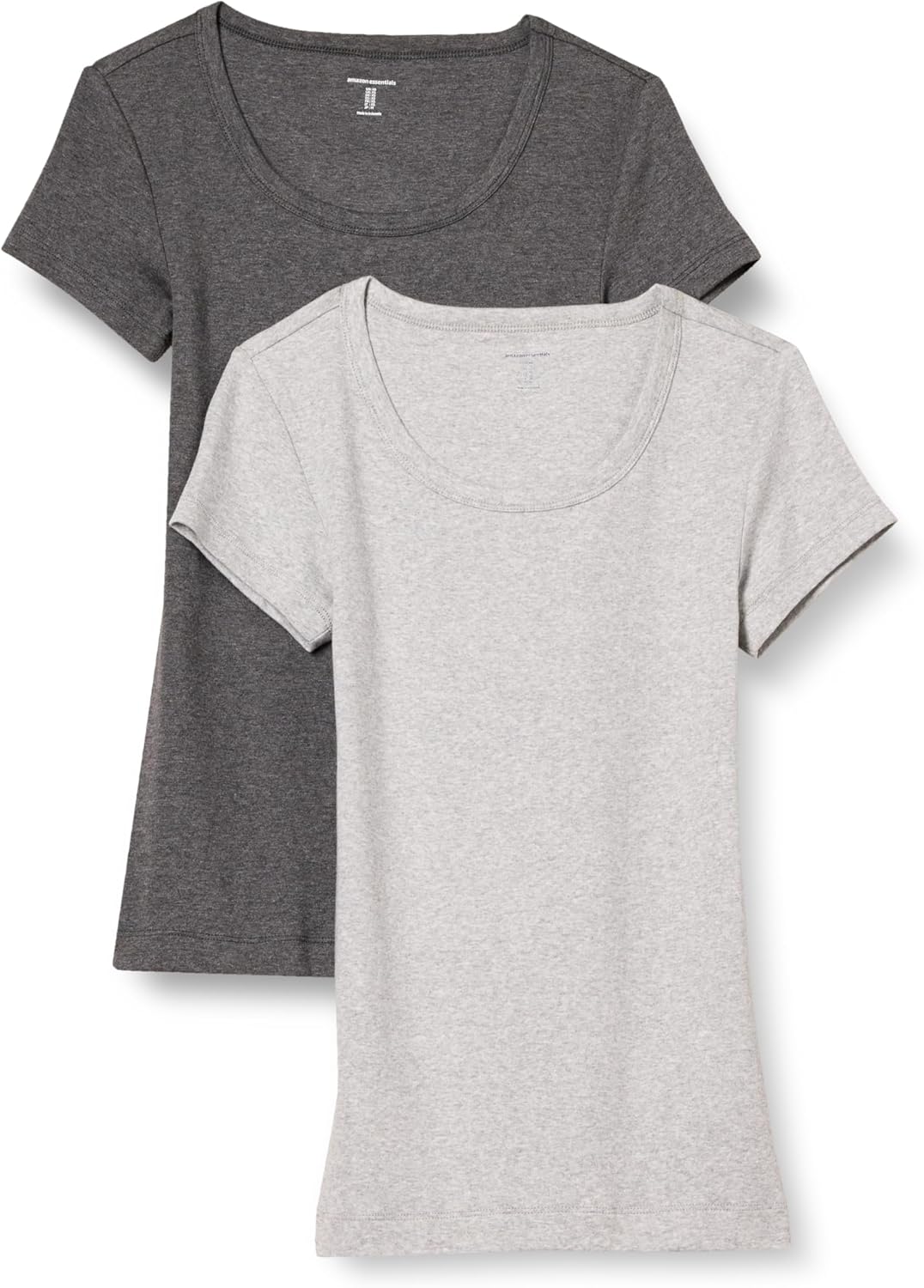 Amazon Essentials Women’s Slim-Fit Cap-Sleeve Scoop Neck T-Shirt, Pack of 2 Amazon Essentials Women’s Slim-Fit Cap-Sleeve Scoop Neck T-Shirt, Pack of 2