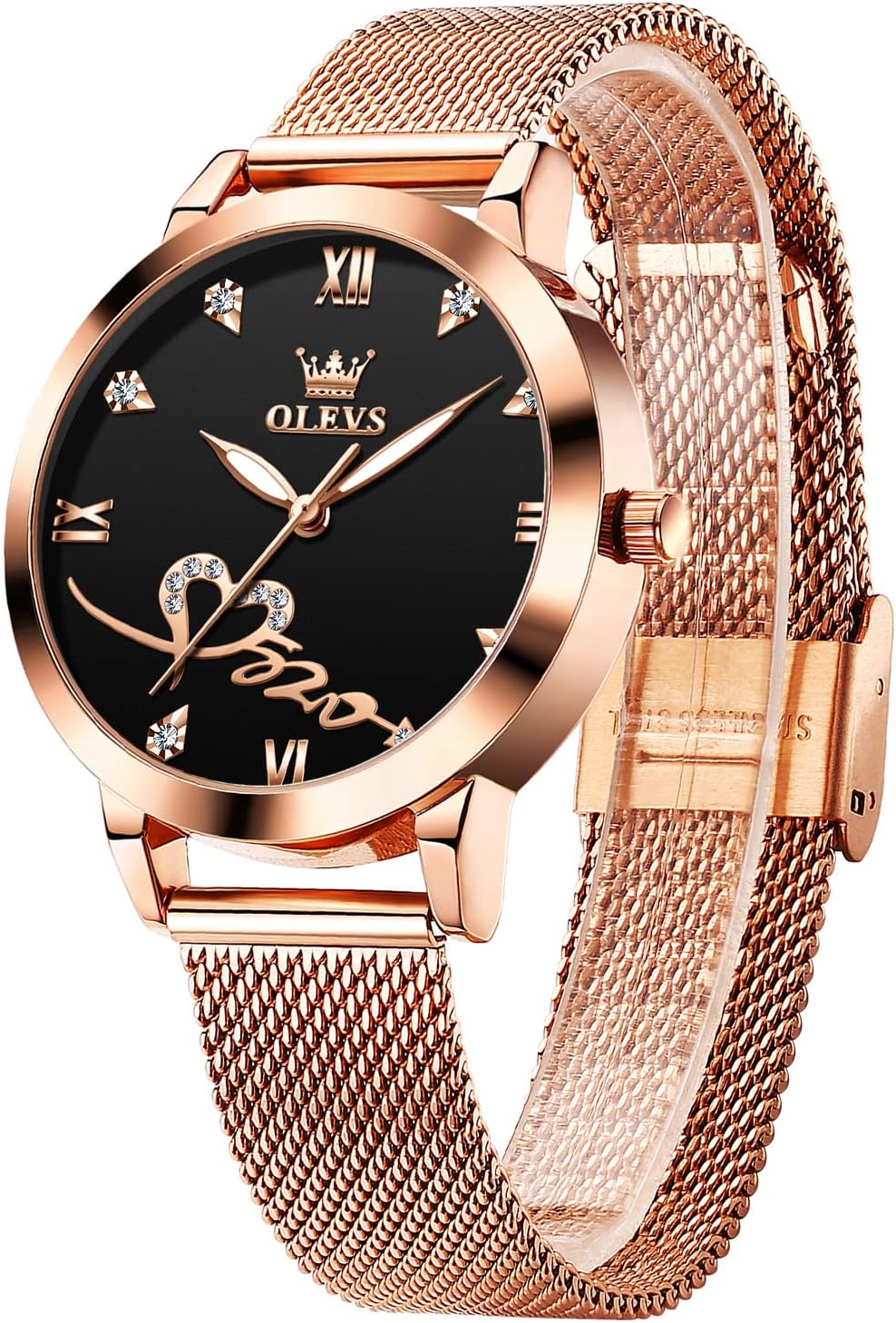 OLEVS Ladies Watches Rose Gold Japanese Quartz Female Watches for Women Waterproof Stainless Steel Casual Dress Lady Wrist Watches OLEVS Ladies Watches Rose Gold Japanese Quartz Female Watches for Women Waterproof Stainless Steel Casual Dress Lady Wrist Watches