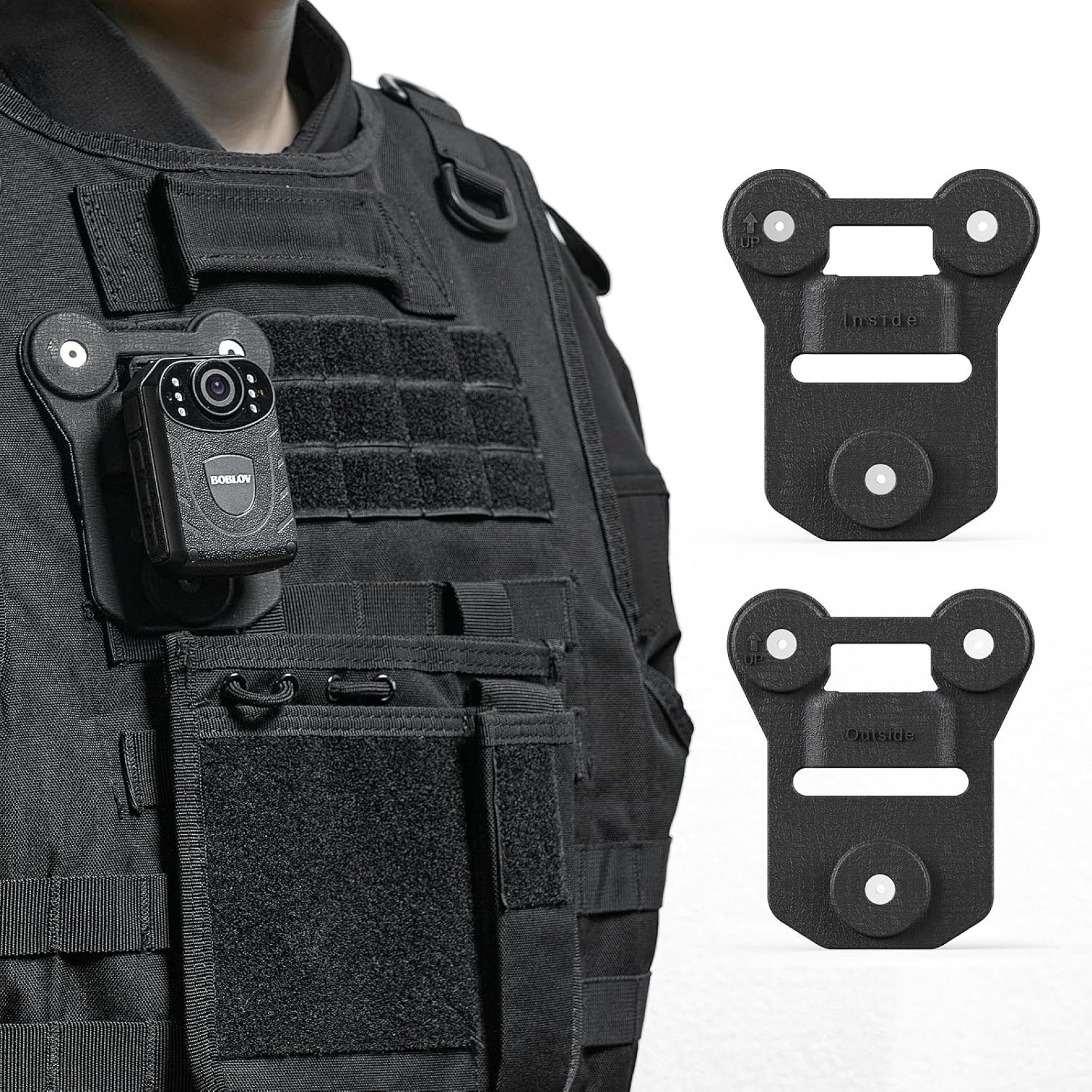 BOBLOV Body Camera Magnet Mount, 6pcs/8pcs Magnets Optional, Universal Magnetic Suction Back Clip, Make from Black Silica, Stick to Clothes for Universal All Brand Body Camera (12x10cm) BOBLOV Body Camera Magnet Mount, 6pcs/8pcs Magnets Optional, Universal Magnetic Suction Back Clip, Make from Black Silica, Stick to Clothes for Universal All Brand Body Camera (12x10cm)