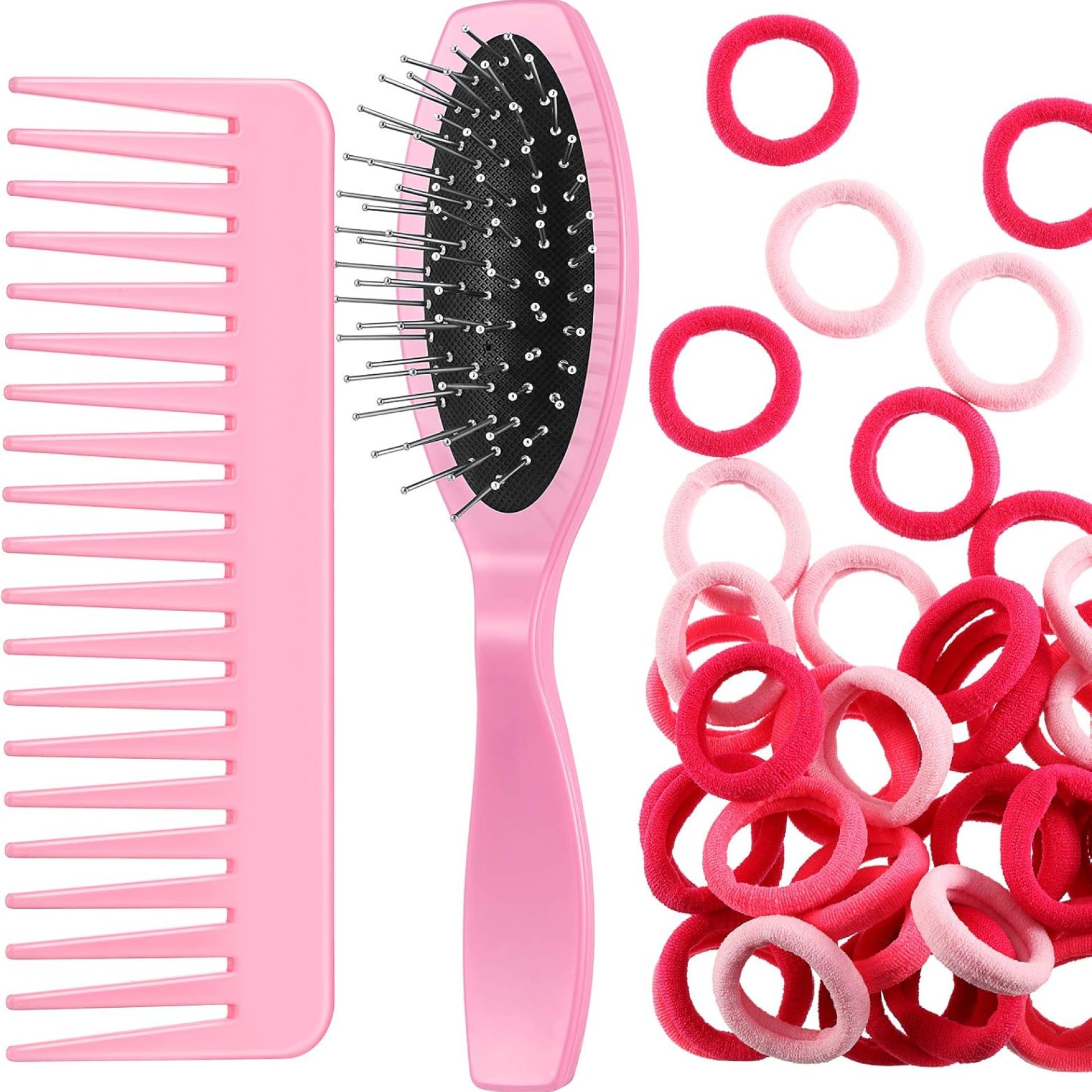 Doll Hair Care Set, Doll Hairbrush Wig Wire Brush, Wide Tooth Comb, 50 Piece Nylon Hair Ties, Hair Styling Doll Accessories Doll Supplies for Dolls (Light Pink) Doll Hair Care Set, Doll Hairbrush Wig Wire Brush, Wide Tooth Comb, 50 Piece Nylon Hair Ties, Hair Styling Doll Accessories Doll Supplies for Dolls (Light Pink)