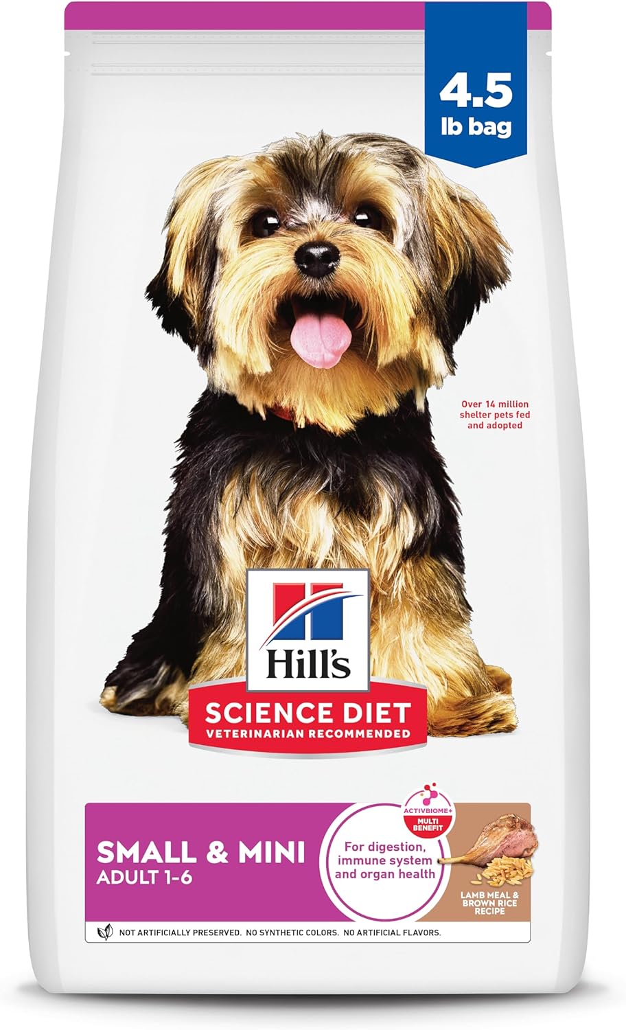Hill’s Science Diet Small & Mini, Adult 1-6, Small & Mini Breeds Premium Nutrition, Dry Dog Food, Lamb & Brown Rice, 4.5 lb Bag Hill’s Science Diet Small & Mini, Adult 1-6, Small & Mini Breeds Premium Nutrition, Dry Dog Food, Lamb & Brown Rice, 4.5 lb Bag