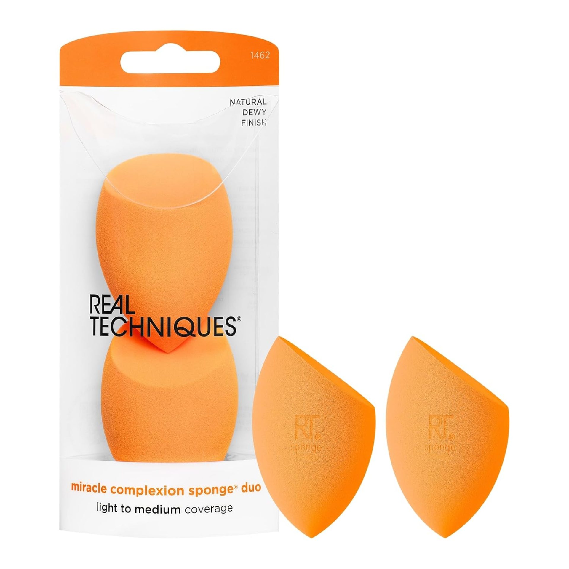 Real Techniques Miracle Complexion Sponge, Beauty Sponge For Makeup Blending & Foundation Application, Full Coverage, Streak-Free Professional Makeup Tool, Cruelty Free, Vegan, Latex Free, 2 Count Real Techniques Miracle Complexion Sponge, Beauty Sponge For Makeup Blending & Foundation Application, Full Coverage, Streak-Free Professional Makeup Tool, Cruelty Free, Vegan, Latex Free, 2 Count