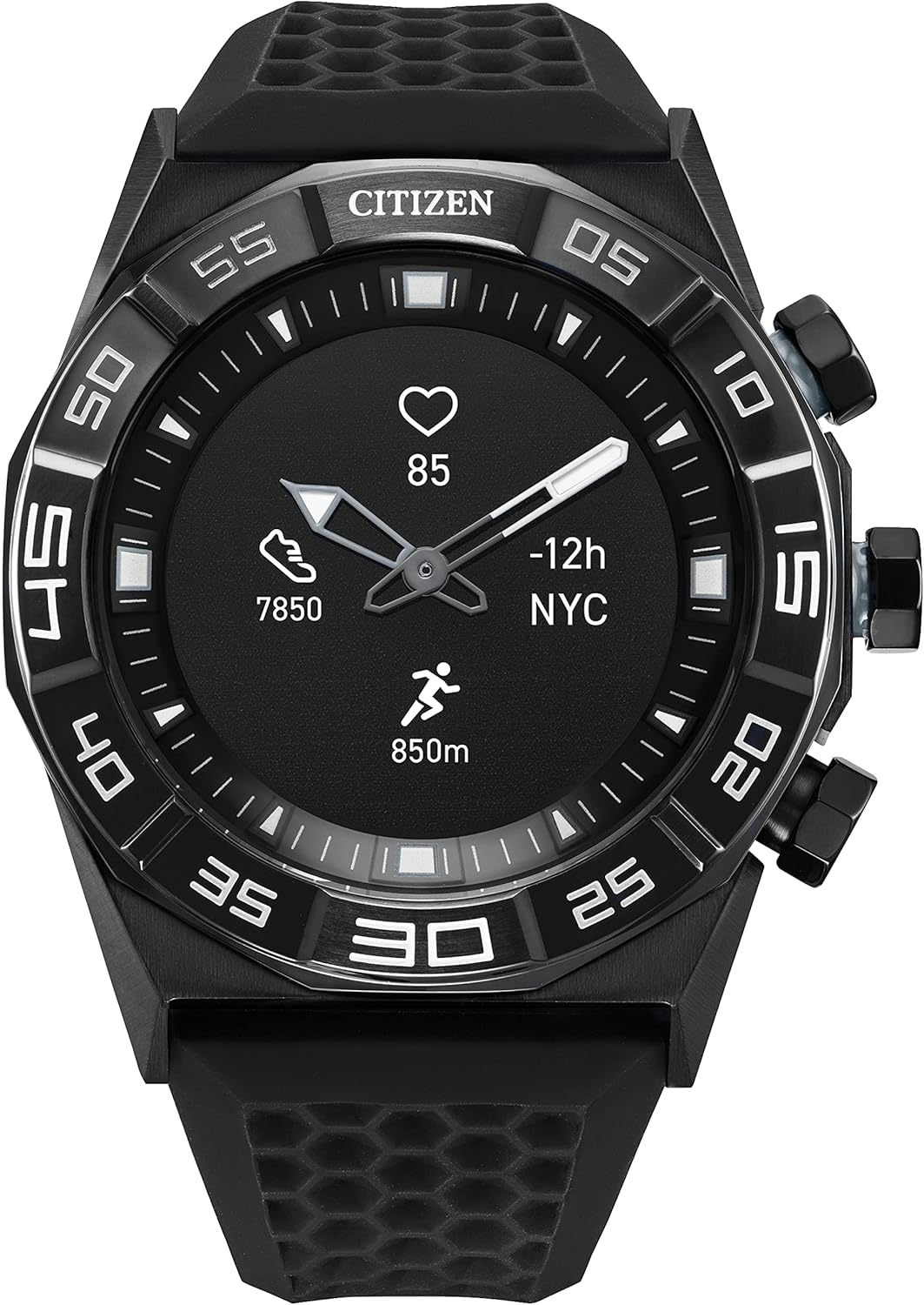 Citizen CZ Smart Gen 1 Hybrid smartwatch 44mm, Continuous Heart Rate Tracking, Fitness Activity, Golf App, Displays Notifications and Messages, Bluetooth Connection, 15 Day Battery Life Citizen CZ Smart Gen 1 Hybrid smartwatch 44mm, Continuous Heart Rate Tracking, Fitness Activity, Golf App, Displays Notifications and Messages, Bluetooth Connection, 15 Day Battery Life