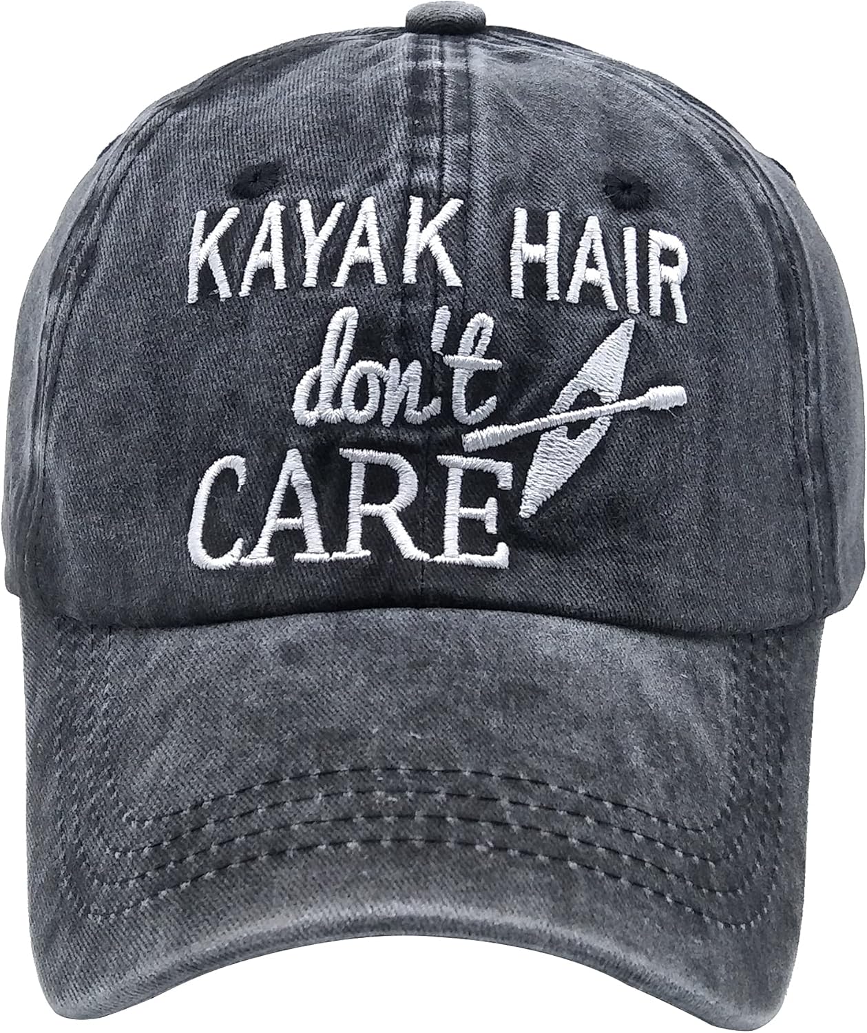 Waldeal Women’s Kayak Hair Don’t Care Hat, Denim Washed Adjustable Baseball Cap Waldeal Women’s Kayak Hair Don’t Care Hat, Denim Washed Adjustable Baseball Cap