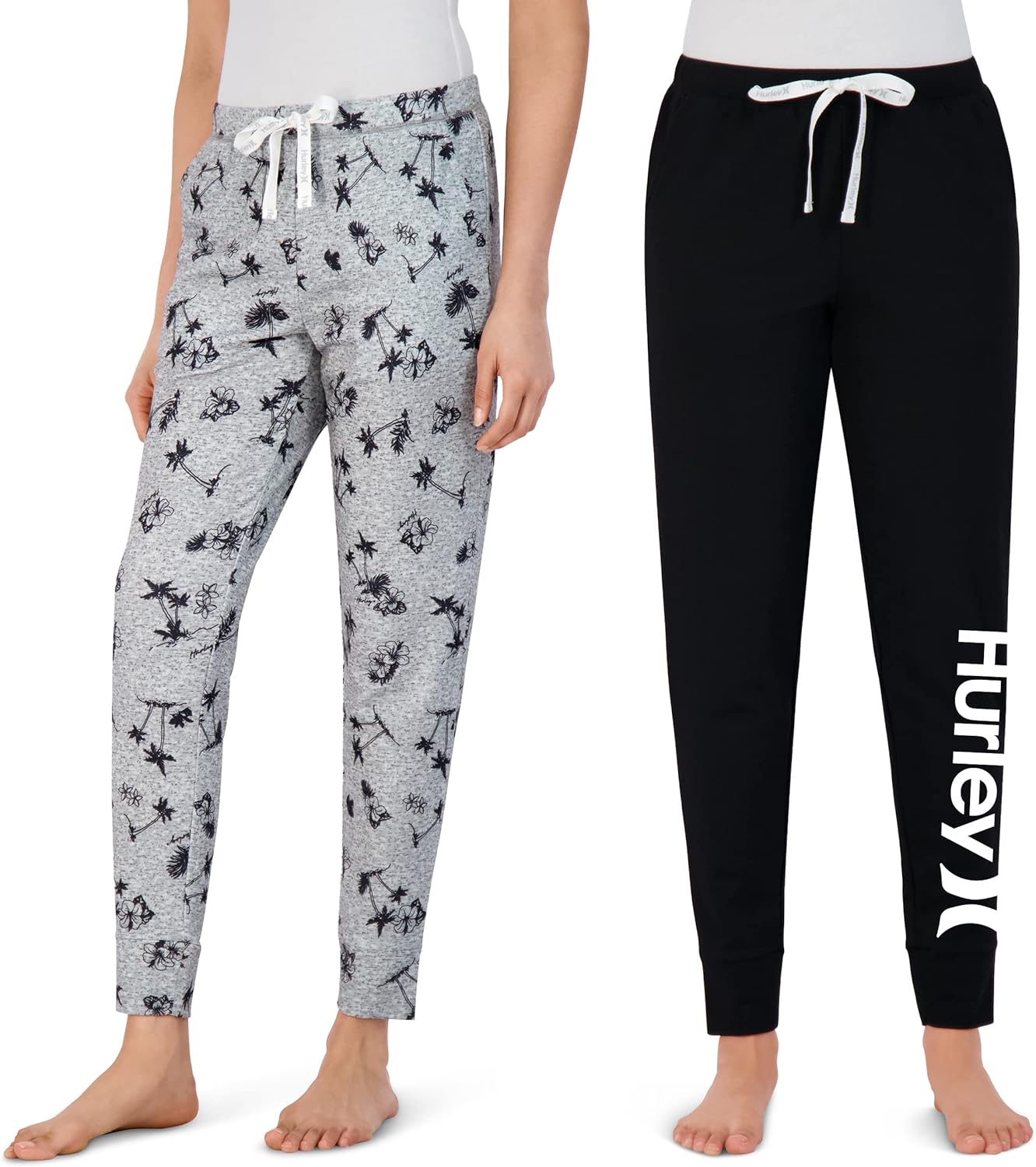 Hurley Womens 2 Pack Pajama Pants, Cute Super Soft Sleep Joggers Hurley Womens 2 Pack Pajama Pants, Cute Super Soft Sleep Joggers