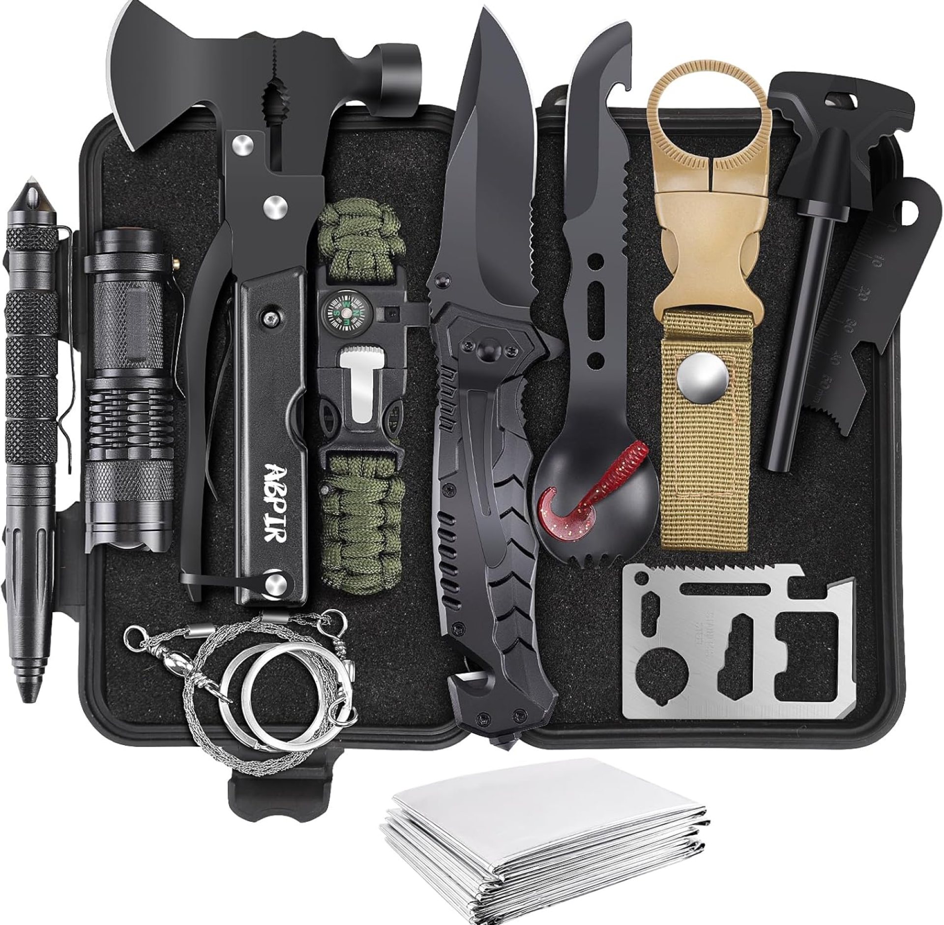 Gifts for Men Dad Husband Boyfriend Him, Survival Kits, 14 in 1 Survival Gear Camping Essentials Cool Gadgets for Camping Hiking Wilderness Adventures and Disaster Preparedness Gifts for Men Dad Husband Boyfriend Him, Survival Kits, 14 in 1 Survival Gear Camping Essentials Cool Gadgets for Camping Hiking Wilderness Adventures and Disaster Preparedness