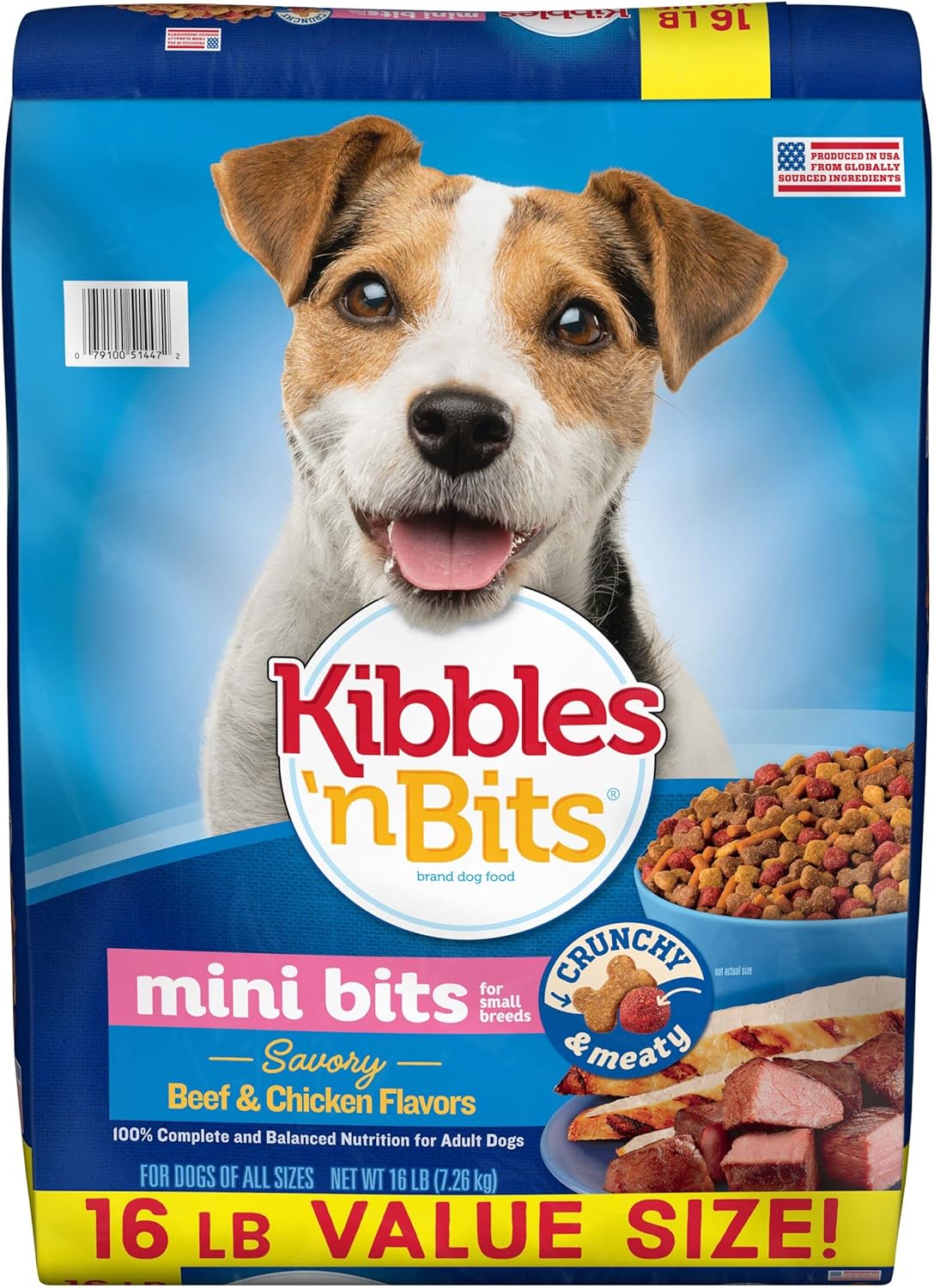 Kibbles ‘N Bits Small Breed Mini Bits Savory Beef & Chicken Flavors Dog Food, 16-Pound(Pack of 1) Kibbles ‘N Bits Small Breed Mini Bits Savory Beef & Chicken Flavors Dog Food, 16-Pound(Pack of 1)