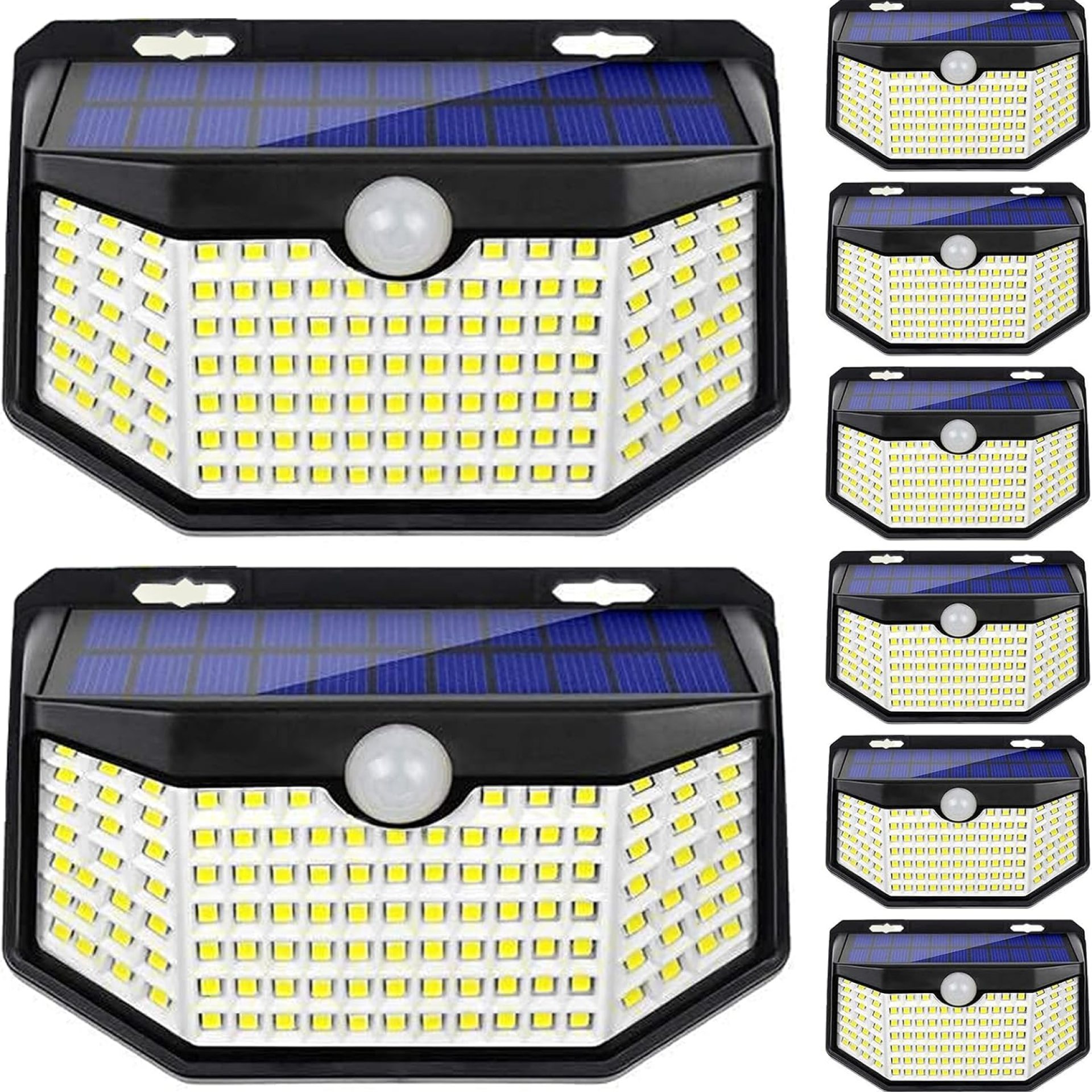 HMCITY Solar Outdoor Lights, Ip65 Waterproof Solar Wall Lights, Solar Powered Lights Outside, Upgraded PIR Motion Sensor Spot Lights for Outdoor(8 Pack) HMCITY Solar Outdoor Lights, Ip65 Waterproof Solar Wall Lights, Solar Powered Lights Outside, Upgraded PIR Motion Sensor Spot Lights for Outdoor(8 Pack)