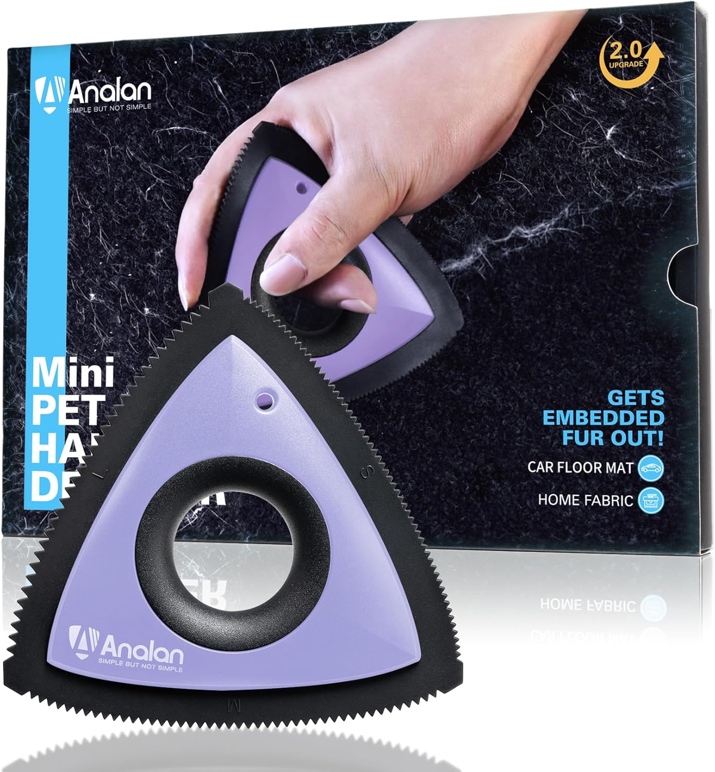 Analan Mini Pet Hair Remover for Car Detailing Supplies, Carpet Dog Hair Remover for Car Interior, Triangle Dog Hair Remover for Auto Detailing, Couch, Furniture, Lint, Carpet(Multi-Color) Analan Mini Pet Hair Remover for Car Detailing Supplies, Carpet Dog Hair Remover for Car Interior, Triangle Dog Hair Remover for Auto Detailing, Couch, Furniture, Lint, Carpet(Multi-Color)