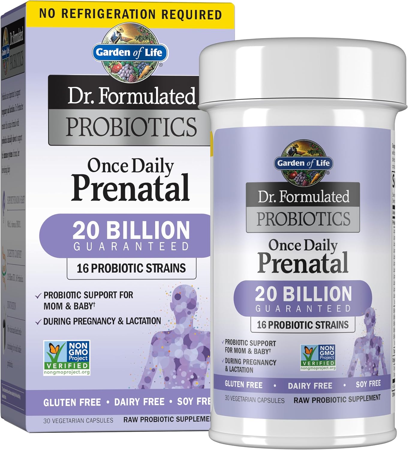 Garden of Life – Dr. Formulated Probiotics Once Daily Prenatal – Acidophilus and Bifidobacteria Probiotic Support for Mom and Baby – Gluten, Dairy, and Soy-Free – 30 Vegetarian Capsules Garden of Life – Dr. Formulated Probiotics Once Daily Prenatal – Acidophilus and Bifidobacteria Probiotic Support for Mom and Baby – Gluten, Dairy, and Soy-Free – 30 Vegetarian Capsules
