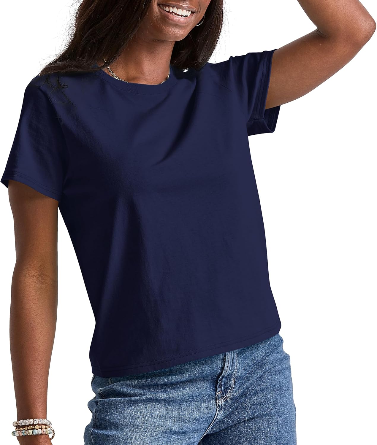 Hanes Women’s Essentials T-Shirt, Cotton Crewneck Tee, Classic Fit T-Shirt For Women Hanes Women’s Essentials T-Shirt, Cotton Crewneck Tee, Classic Fit T-Shirt For Women
